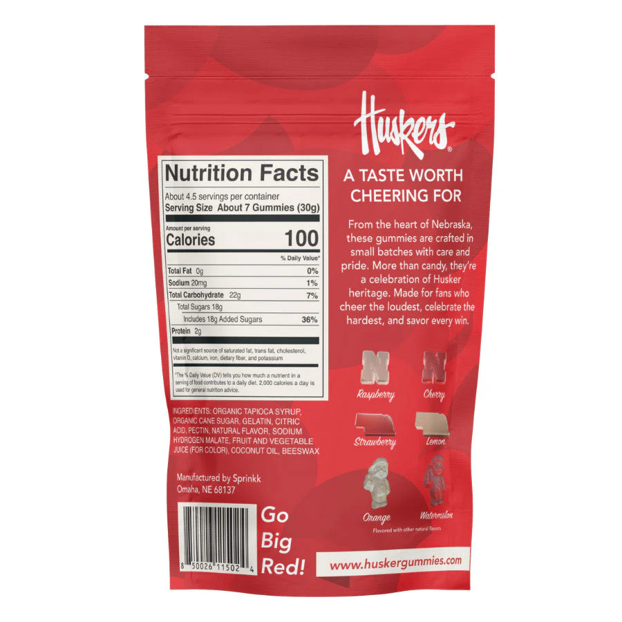 Husker Gummy Candy | Pack of 2 | 5 oz | Sprinkk - Image 6