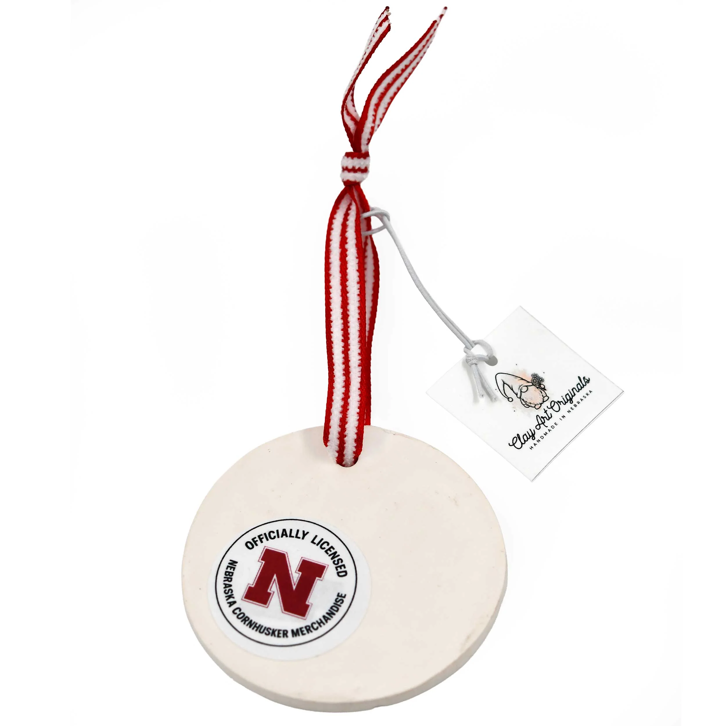 Husker Volleyball Ornament | Clay Art Originals - Image 2