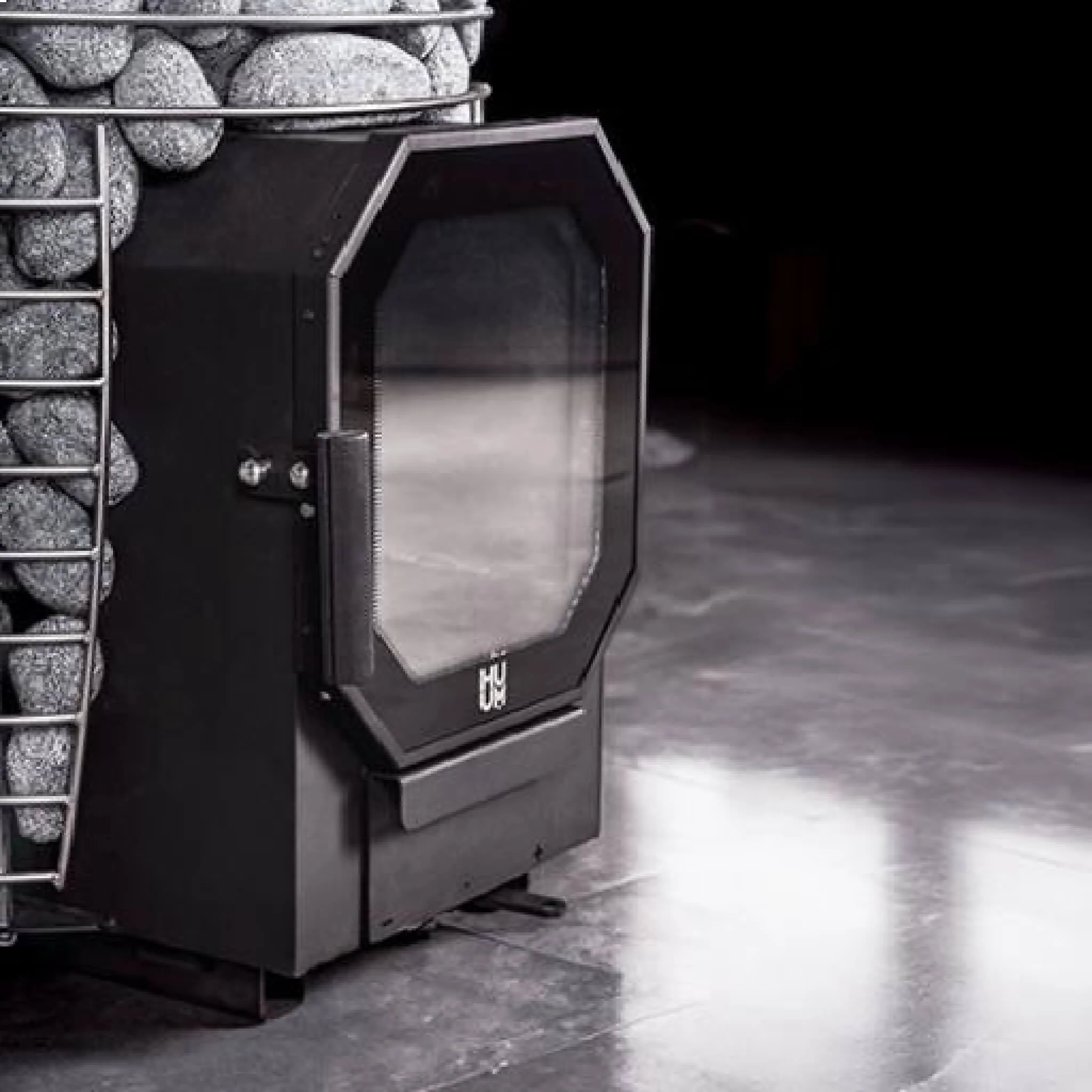 Huum Hive Flow LS 9.8KW Wood-Burning Sauna Stove With Firebox Extension & Sauna Stones [H1016012] (SAK53412) - Image 8