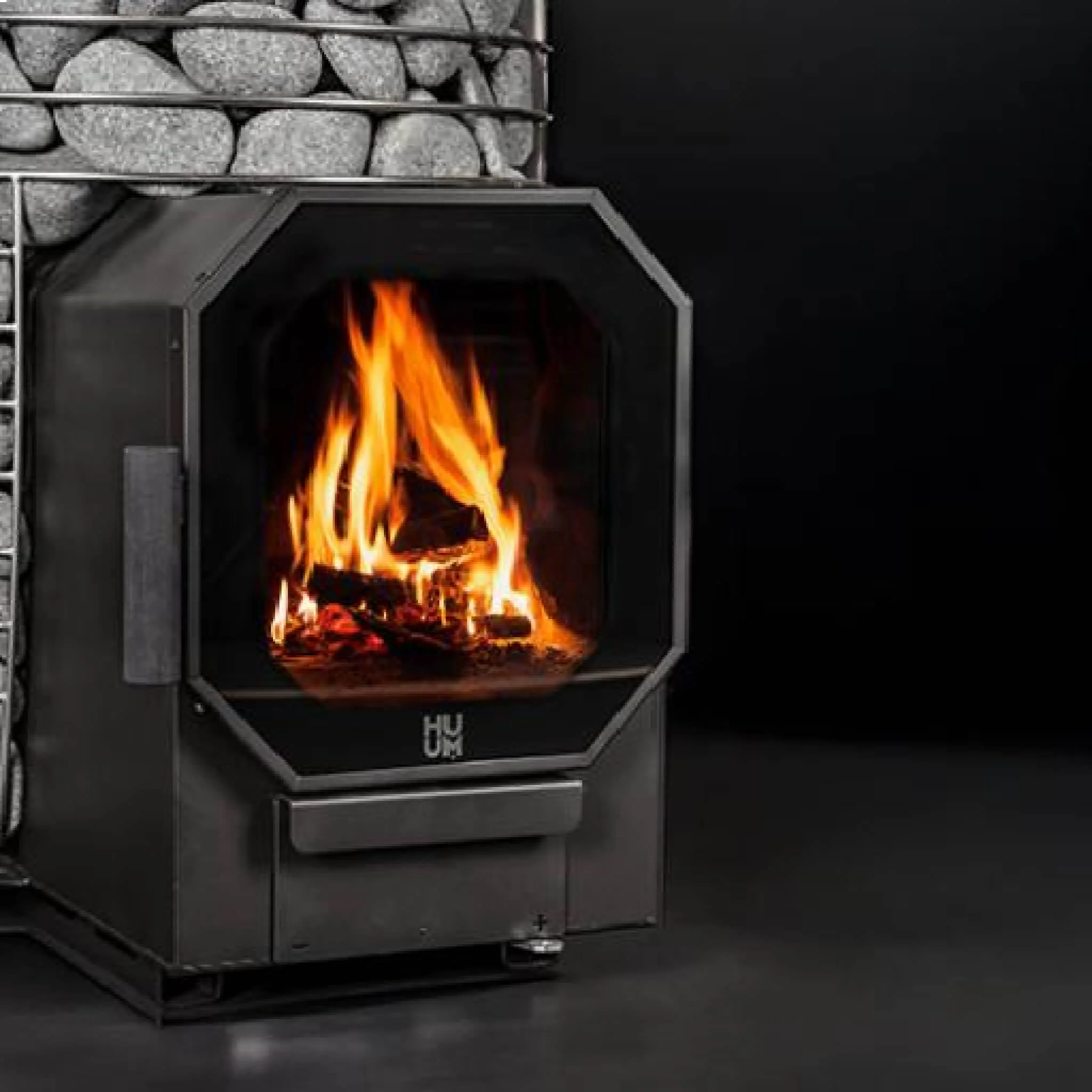 Huum Hive Flow Mini LS 8.5KW Wood-Burning Sauna Stove With Firebox Extension & Sauna Stones [H1018012] (SAK60257) - Image 6