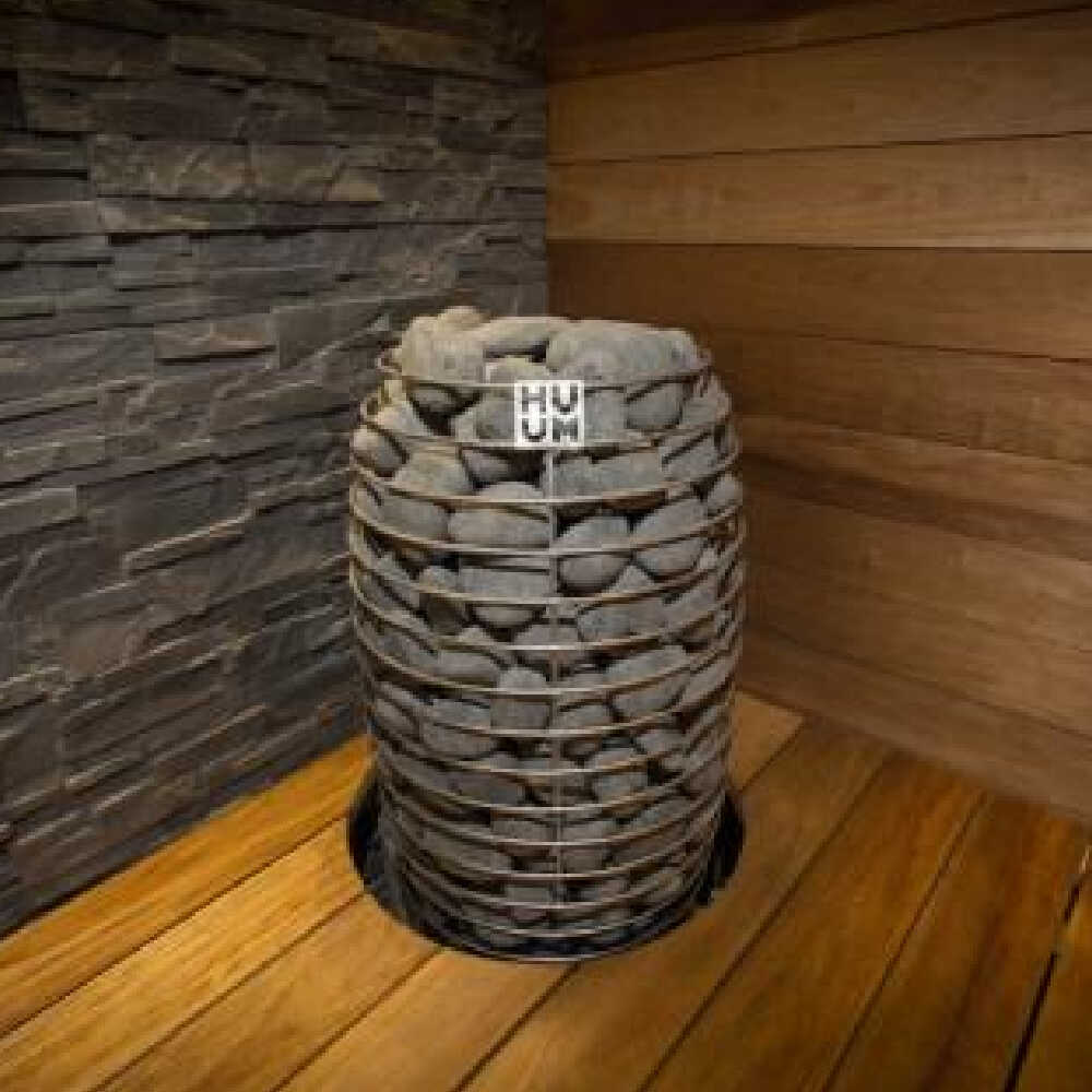 Huum Hive Mini Floor Mount Traditional Steel Sauna Heater With Digital Controller & Sauna Stones (SAK91438) - Image 4