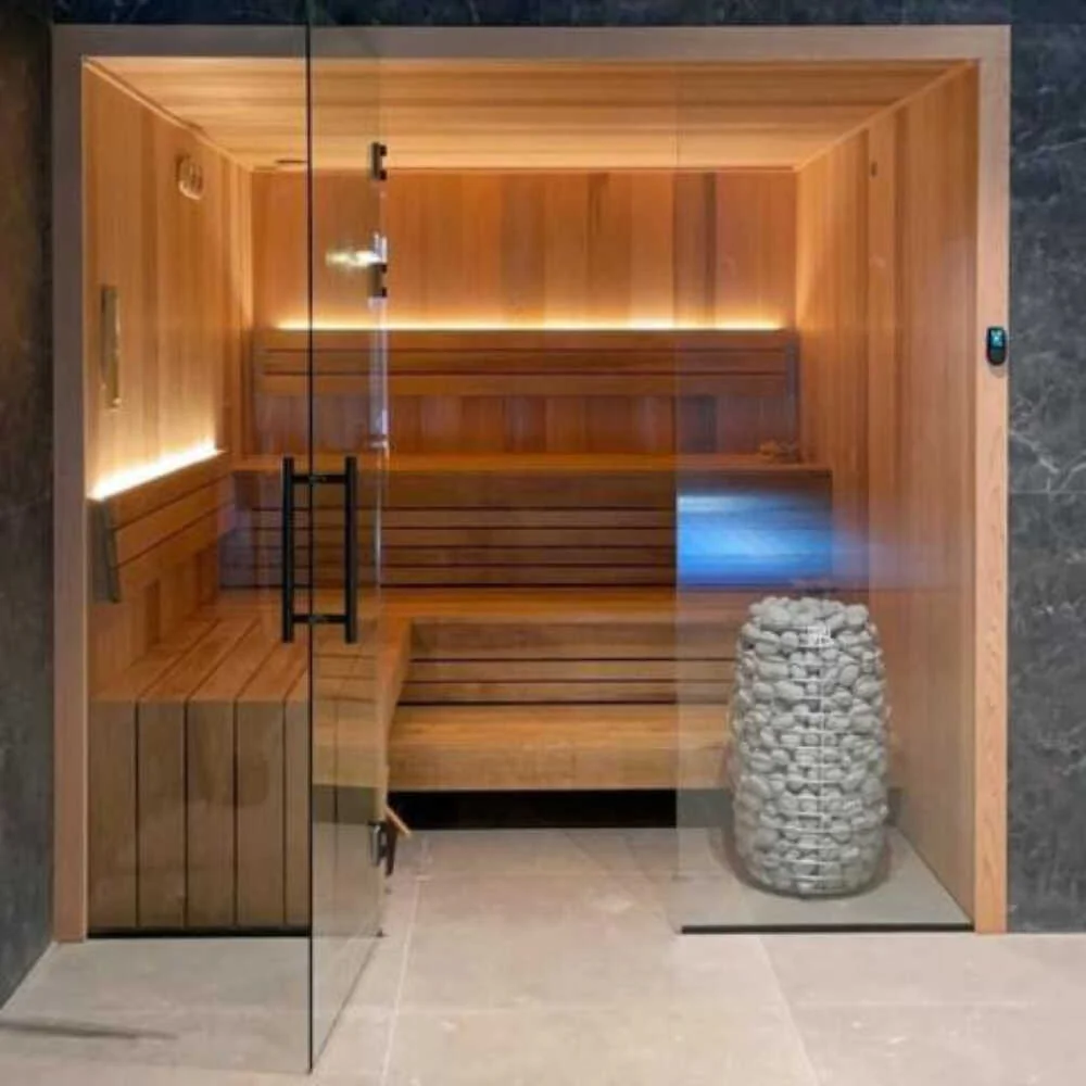 Huum Hive Mini Floor Mount Traditional Steel Sauna Heater With Digital Controller & Sauna Stones (SAK91438) - Image 7