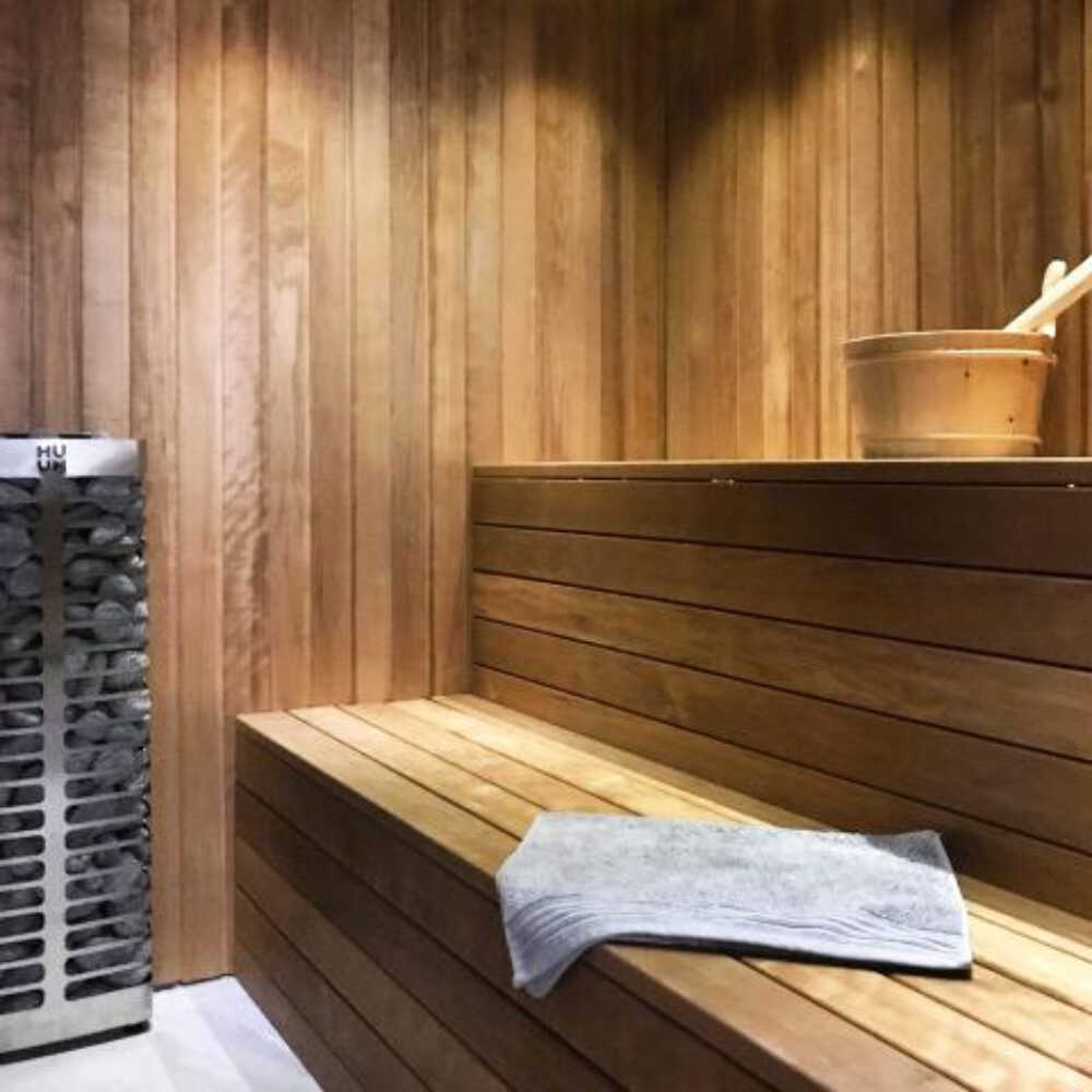 Huum Steel Mini Series 4 Stainless Steel Wall Mount 3.5KW Sauna Heater With Digital Controller & Sauna Stones (SAK91573) - Image 4