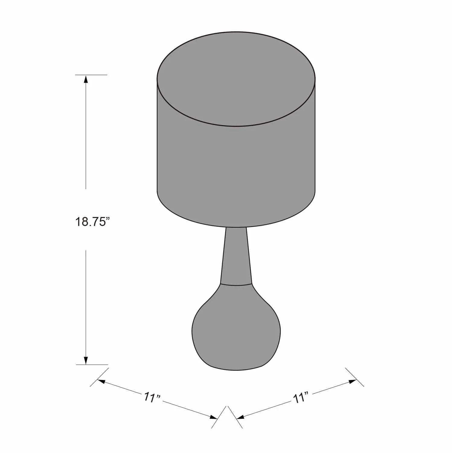 Hydesville Gray Ceramic Table Lamp - Image 6
