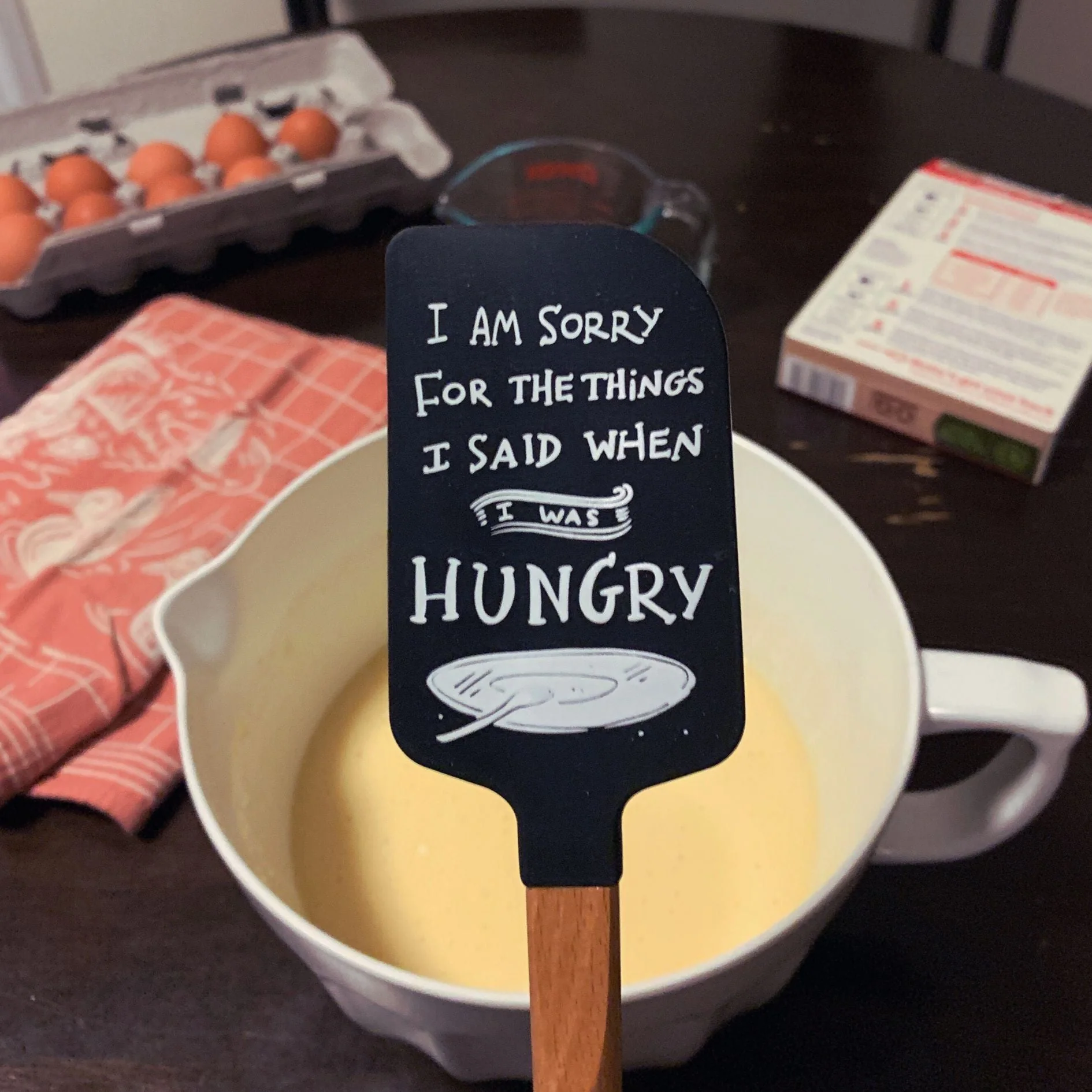 I Am Sorry For The Things I Said When I Was Hungry Spatula With A Wooden Handle - Image 2
