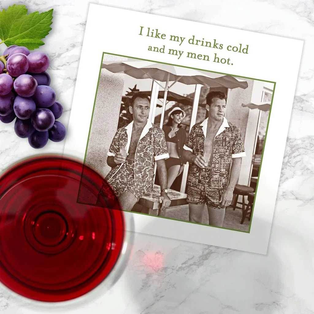 I Like My Drinks Cold and My Men Hot Beverage Napkin | 20 Count - Image 2