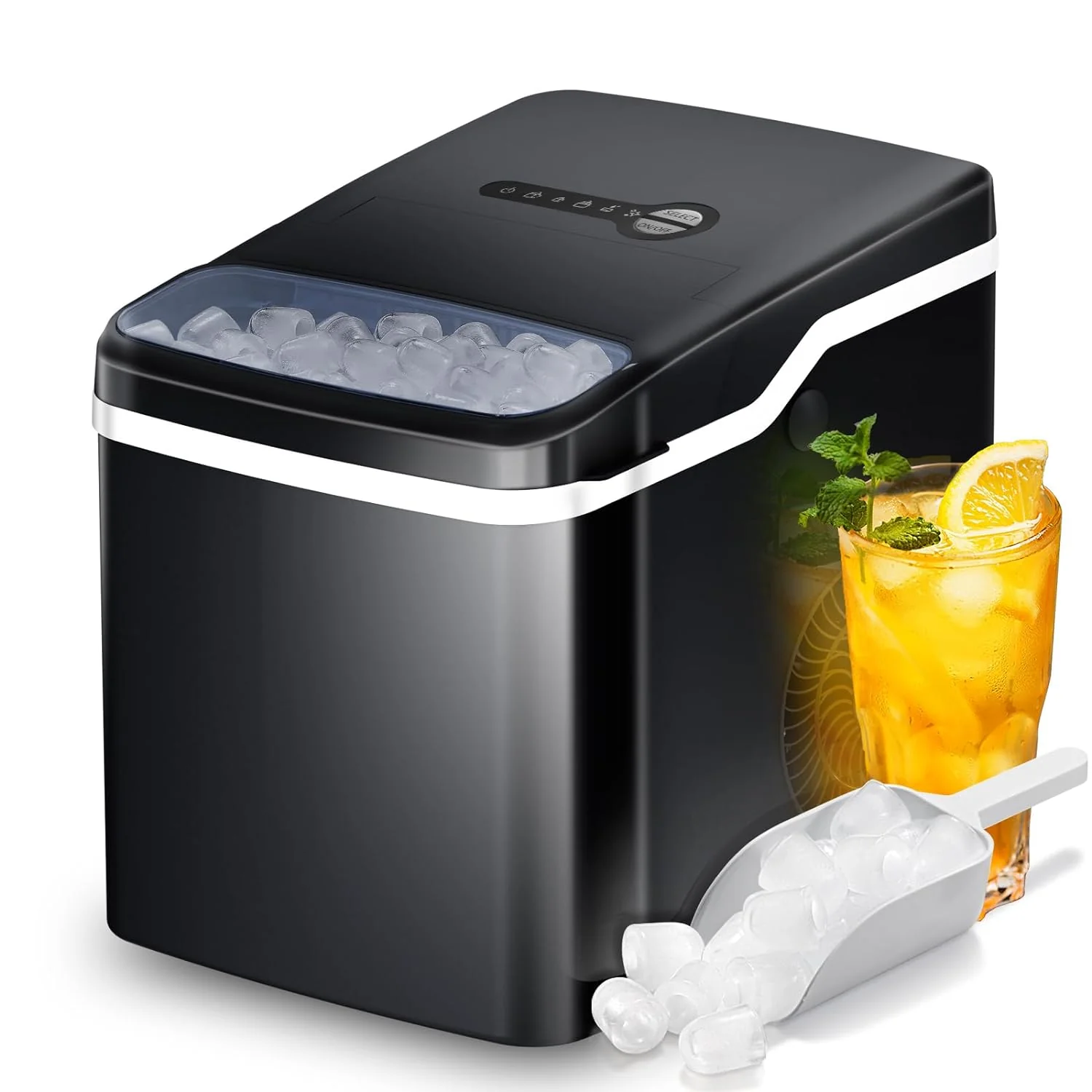 Ice Makers Countertop,26.5Lbs/24H,Self-Cleaning Portable Ice Maker Machine with HandleZ4701 - Image 3