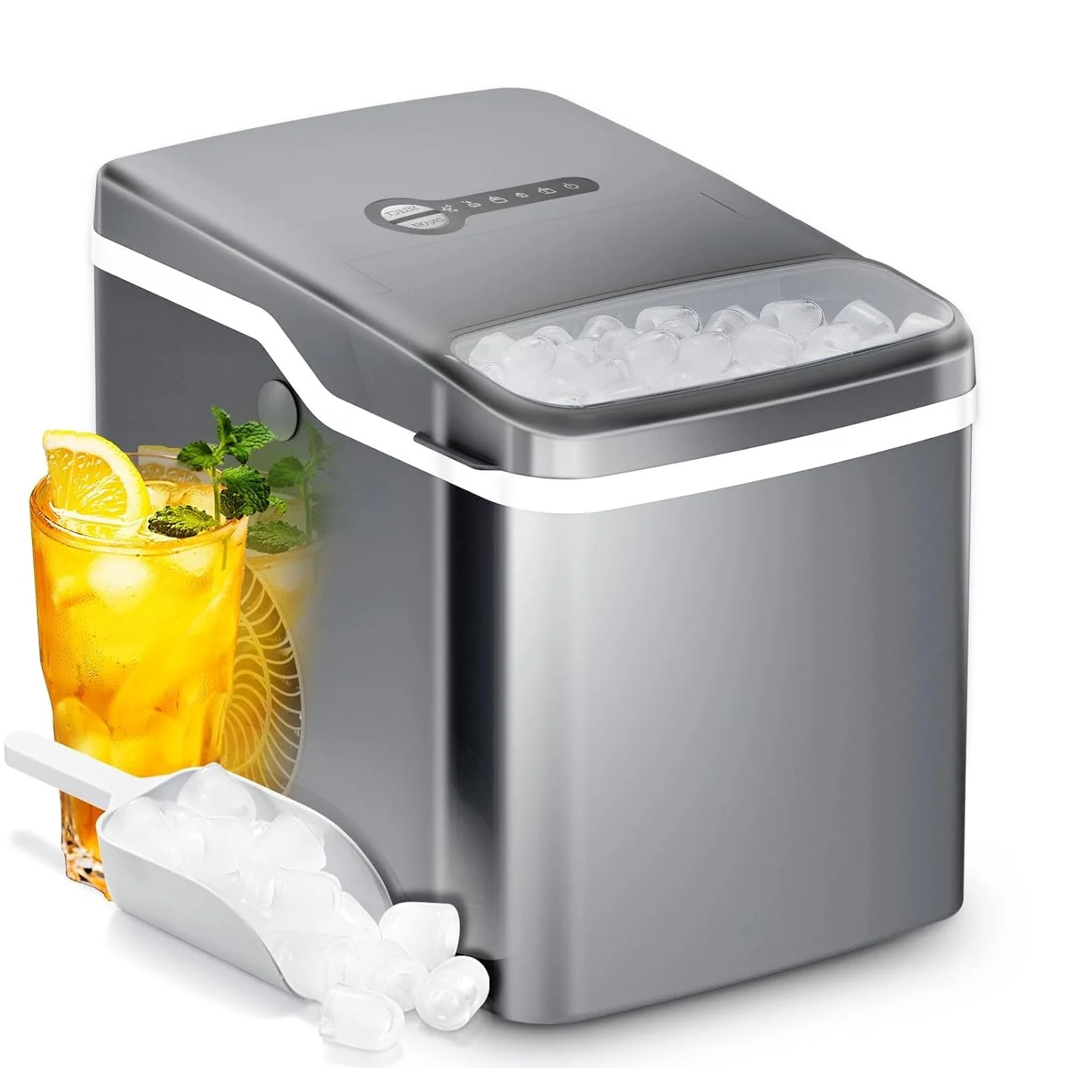 Ice Makers Countertop,26.5Lbs/24H,Self-Cleaning Portable Ice Maker Machine with HandleZ4701 - Image 9