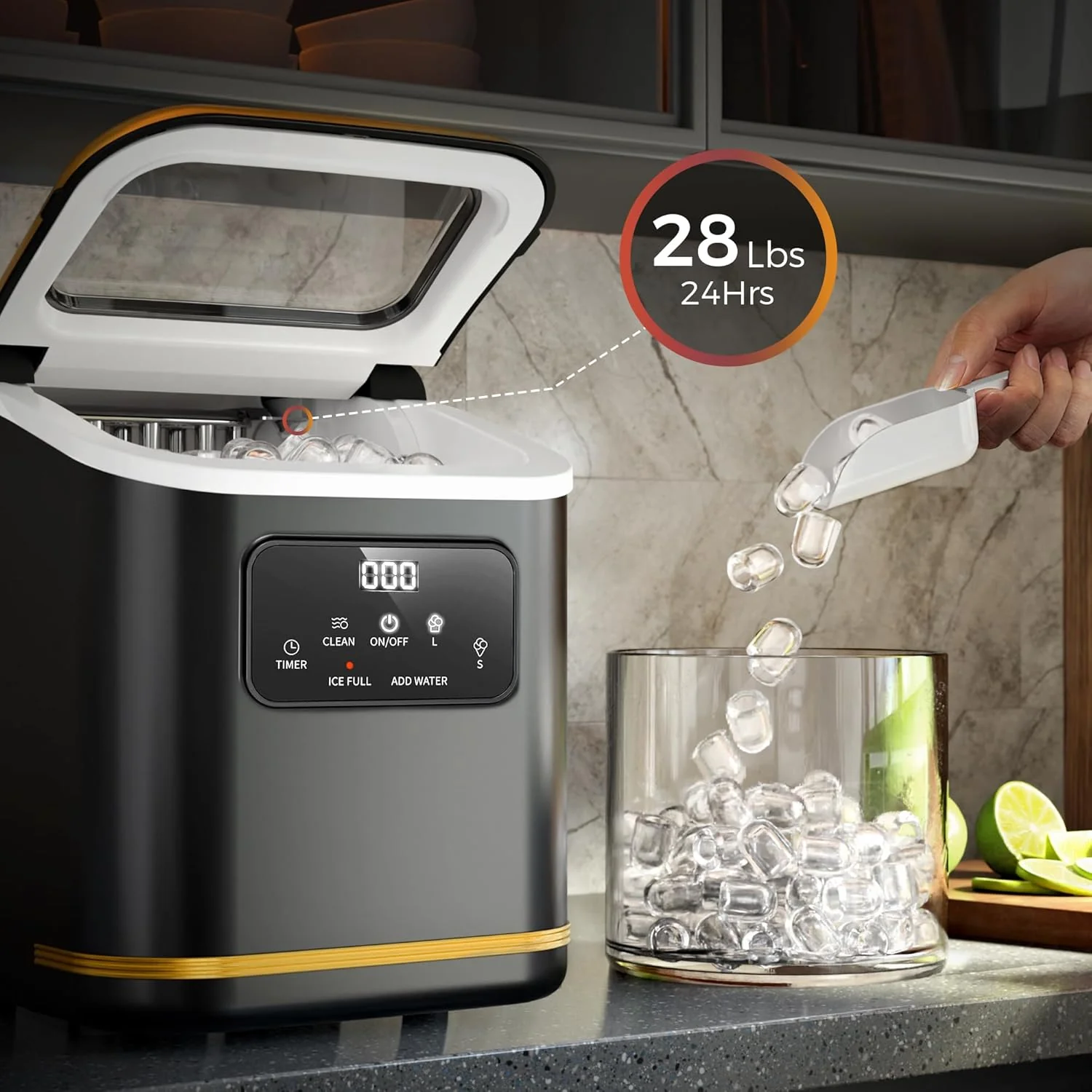 Ice Makers Countertop with LED Screen Control Panel  Z5812KH - Image 2