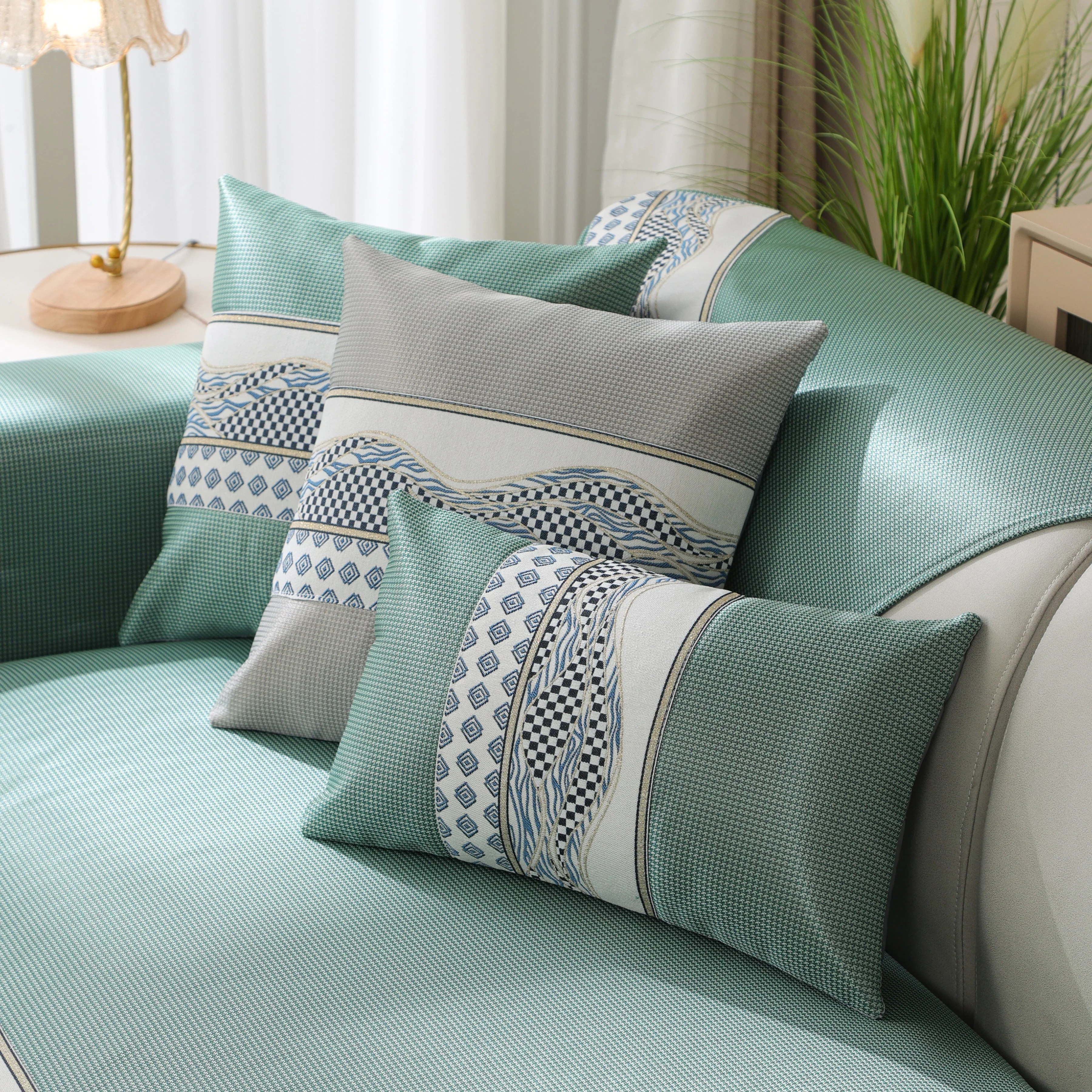 Ice Silk Sofa Cover Non-Slip Slipcover Sofa Cushion Covers Couch Protector for Pets - Image 2