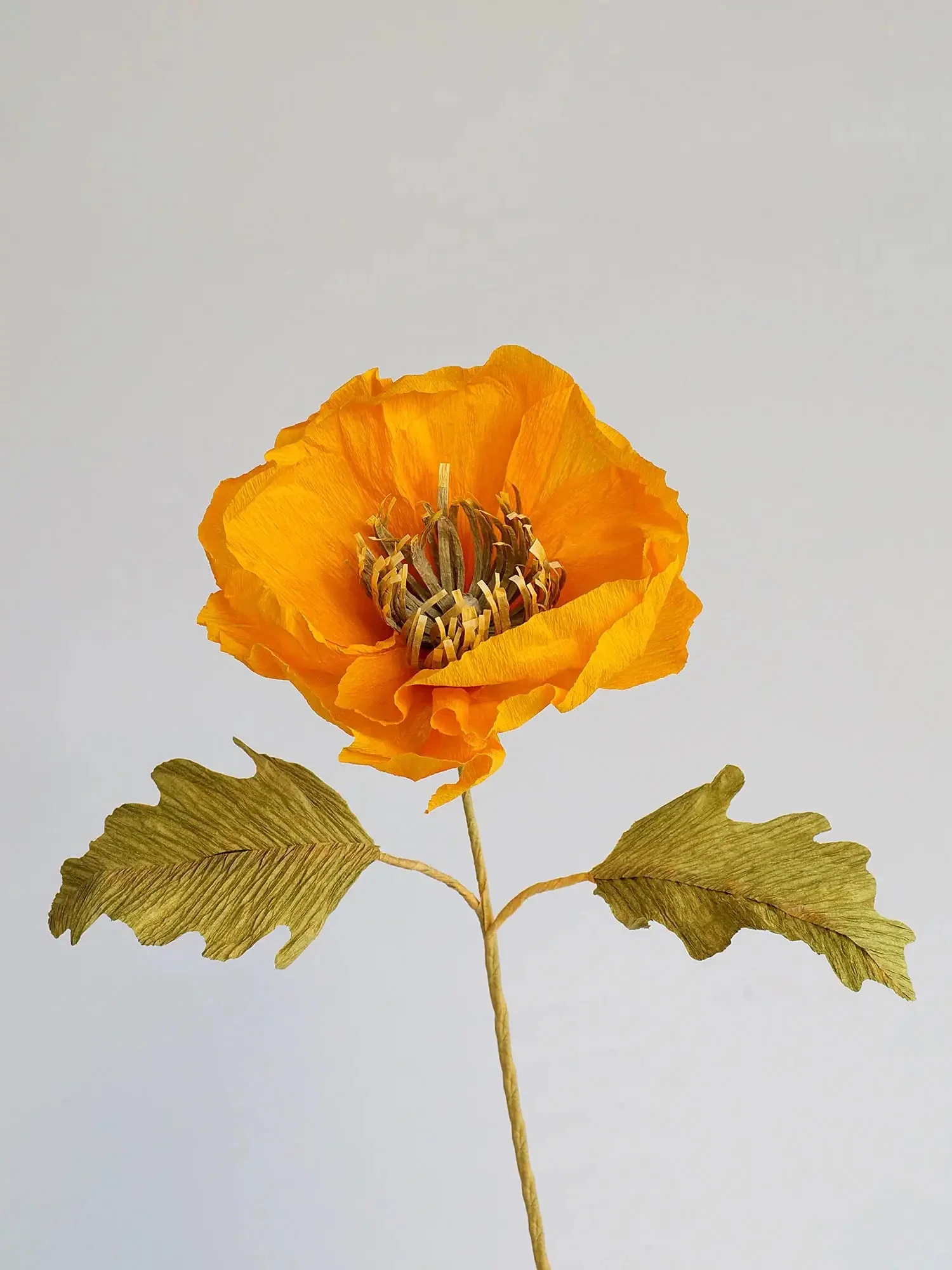 Icelandic Poppy Single Stem | Handcrafted Paper Flower - Image 2