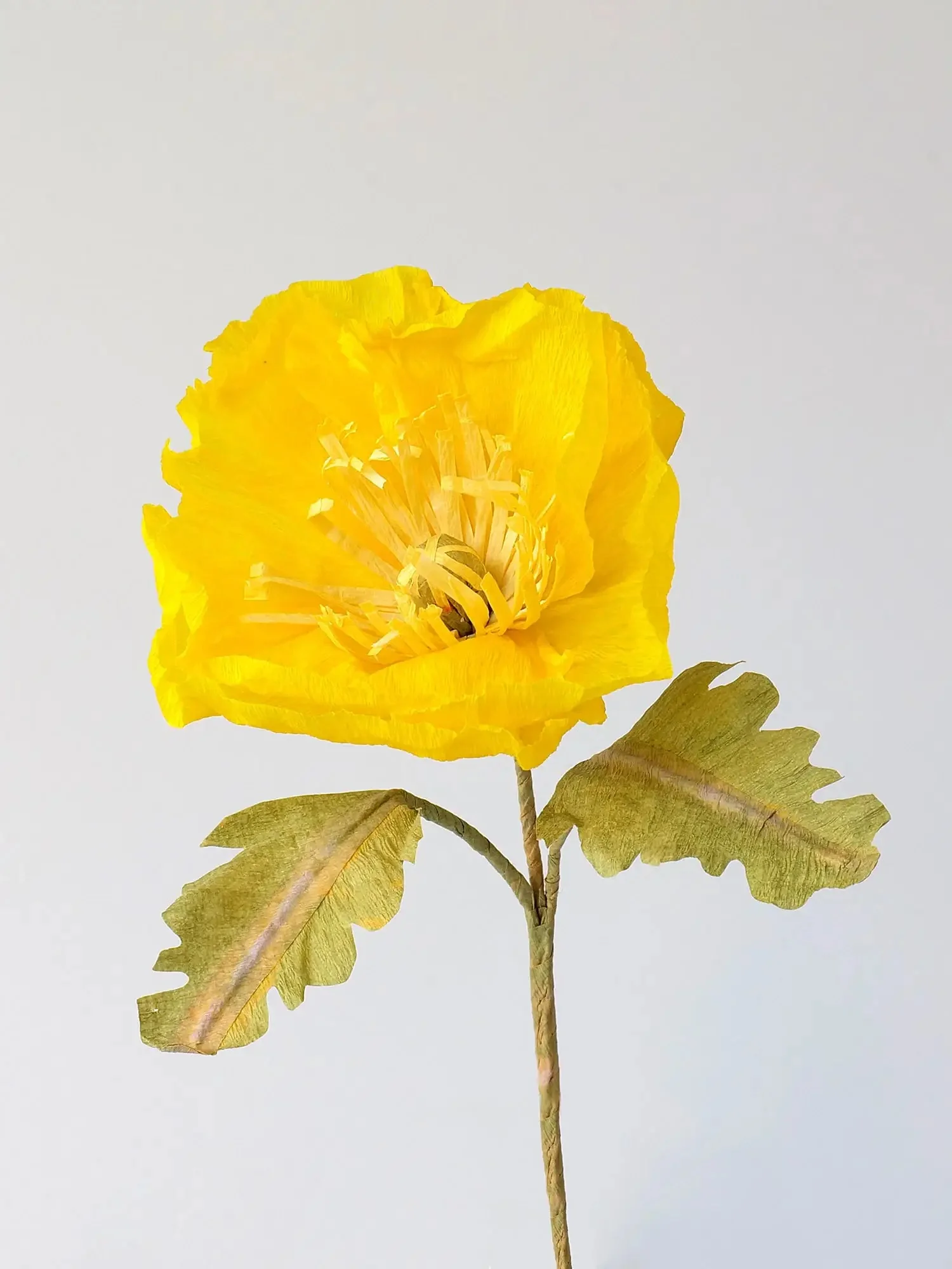 Icelandic Poppy Single Stem | Handcrafted Paper Flower - Image 3