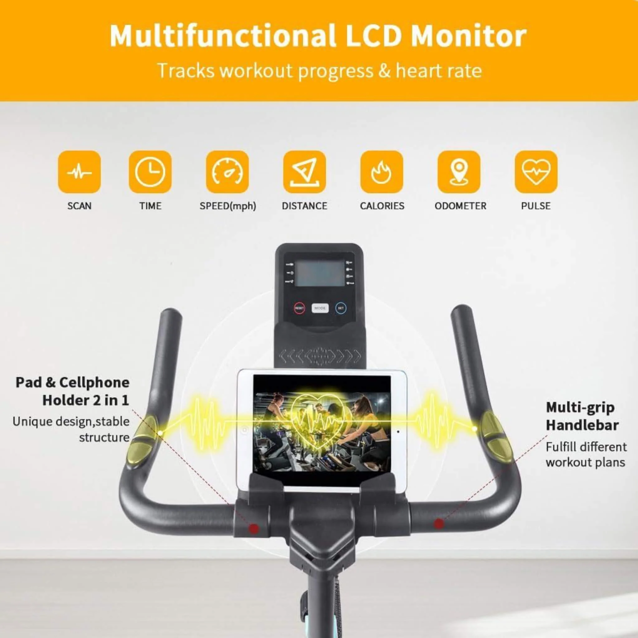 IFast Heavy-Duty Indoor Smart Stationary Fitness Cardio Training Spin Bike For Home Gyms (SAK65195) - Image 7