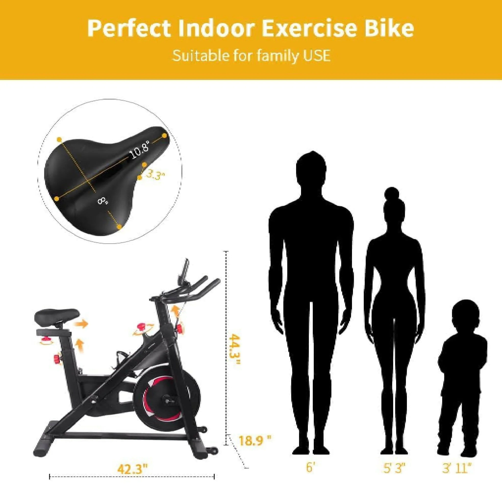IFast Heavy-Duty Indoor Smart Stationary Fitness Cardio Training Spin Bike For Home Gyms (SAK65195) - Image 8