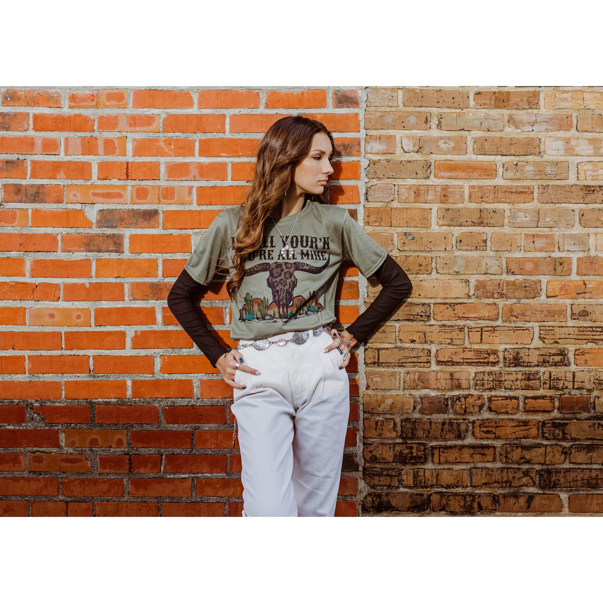 I'm All Your'n You're All Mine Cowboy Western Tee [Available in Medium and Large Only] - Image 3