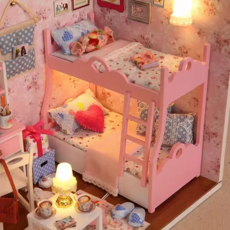 In the Mood for Love Dollhouse Kit - Miniature Wizardi Roombox Kit with LED Light F07M51-69-3012-A - Image 2