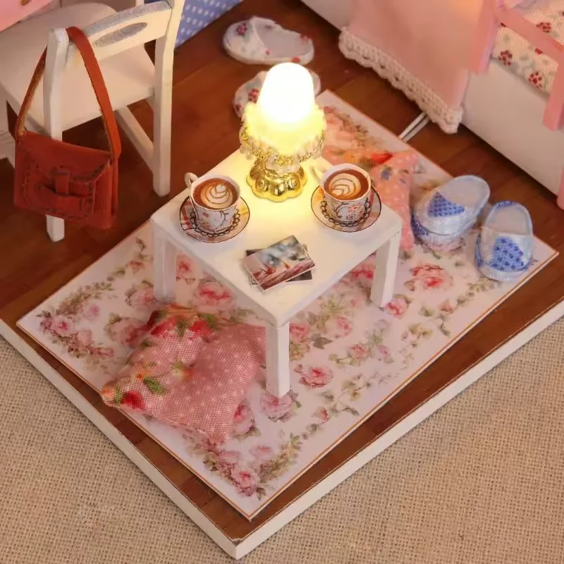 In the Mood for Love Dollhouse Kit - Miniature Wizardi Roombox Kit with LED Light F07M51-69-3012-A - Image 3