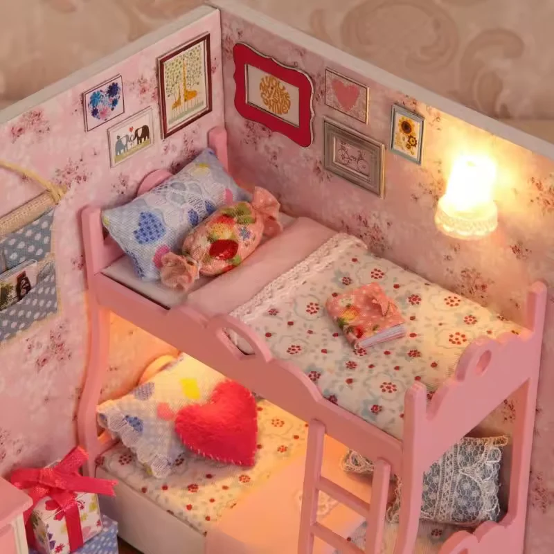 In the Mood for Love Dollhouse Kit - Miniature Wizardi Roombox Kit with LED Light F07M51-69-3012-A - Image 4