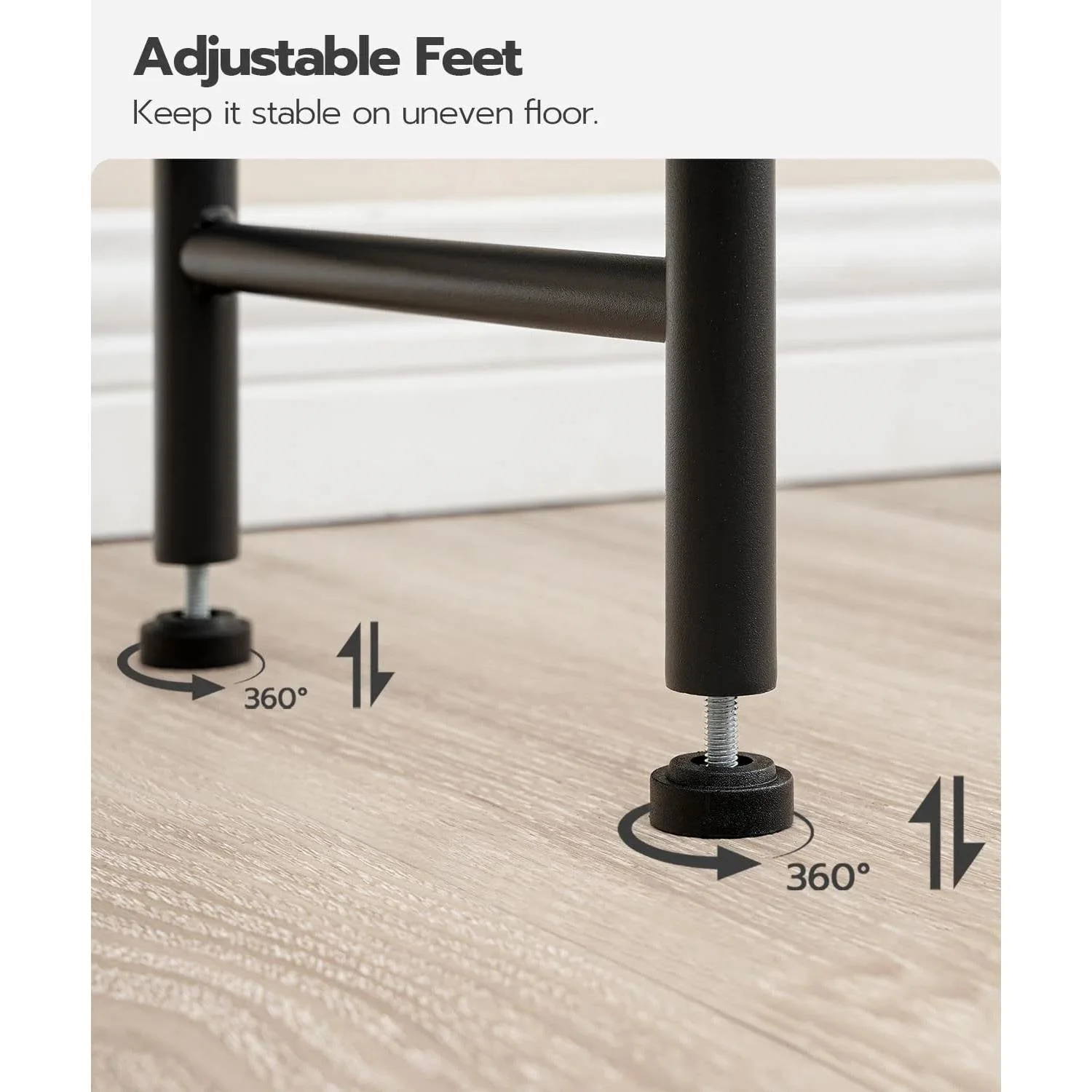 Industrial Metal Wood Style Over the Toilet Freestanding Storage Shelving Unit - Image 4