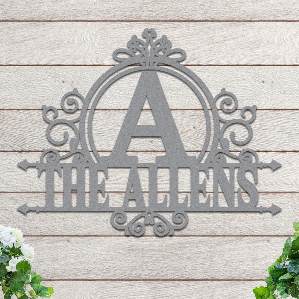 Initial Scroll Family Name Sign - Image 6