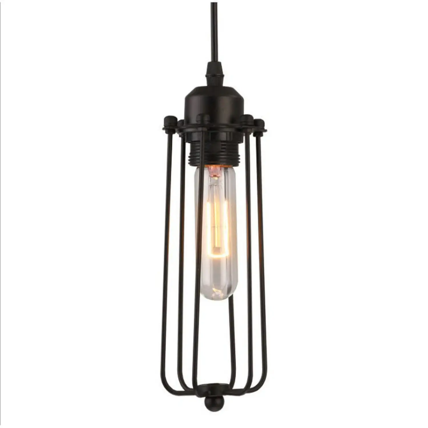 Iron Chandelier with Metal Cage Design for Modern Spaces