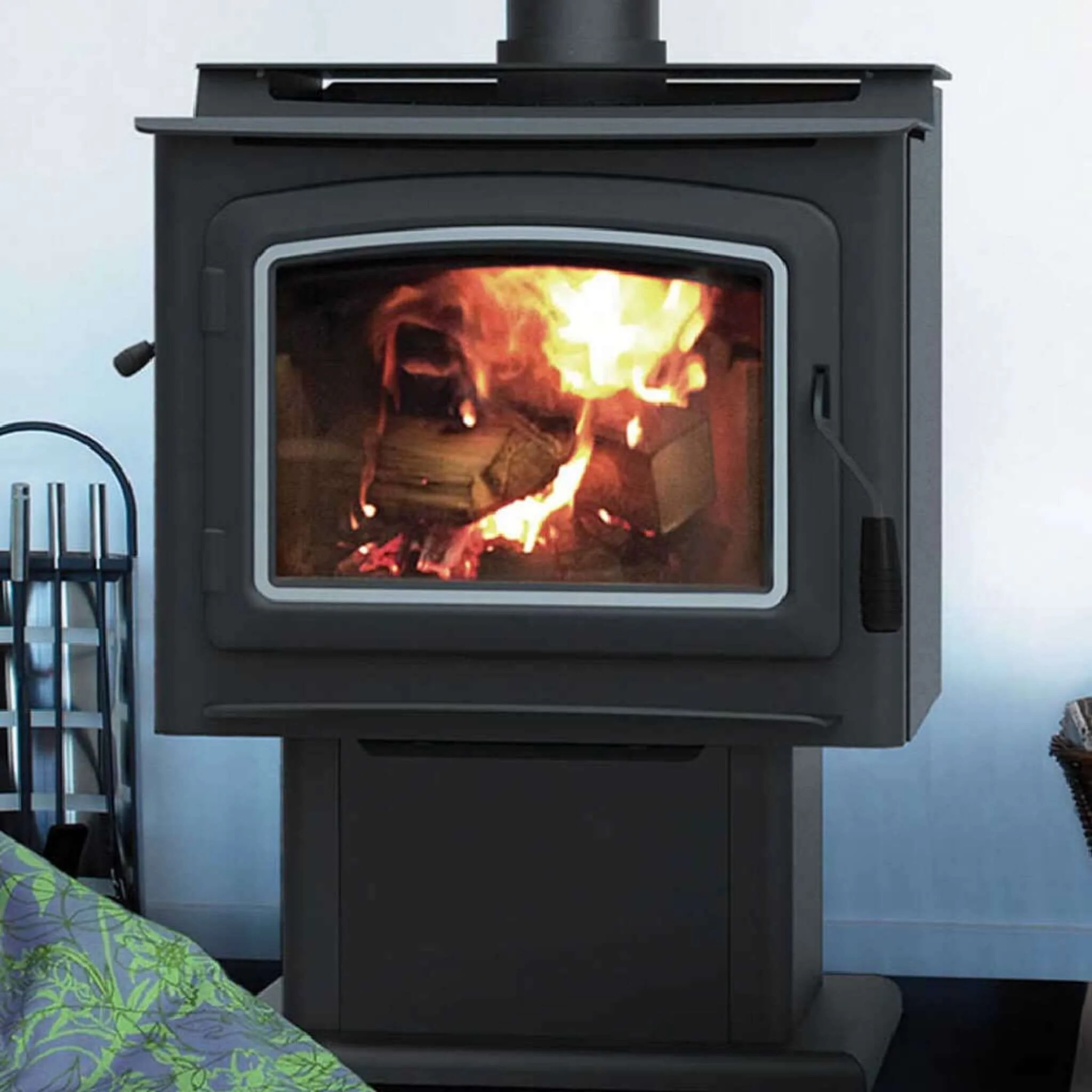 Ironstrike Grandview Wood Burning Stove W/ Air Boost Timer, 76K-100K BTU [GV230/300GL] (SAK58216) - Image 4