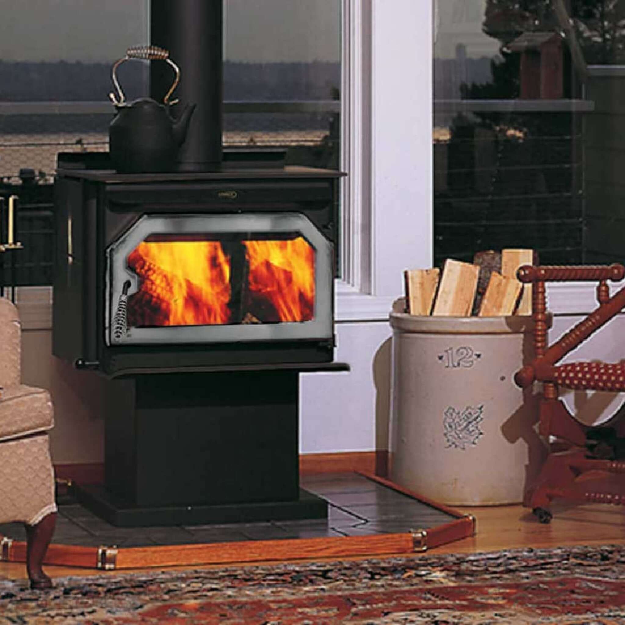 Ironstrike Striker S160 Wood Burning Stove With Arched Door [S160AGL] (SAK19357) - Image 3