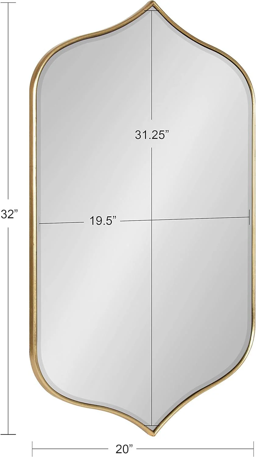Irregular Gold Wall Mirror – Modern Vertical or Horizontal Decor - Image 5
