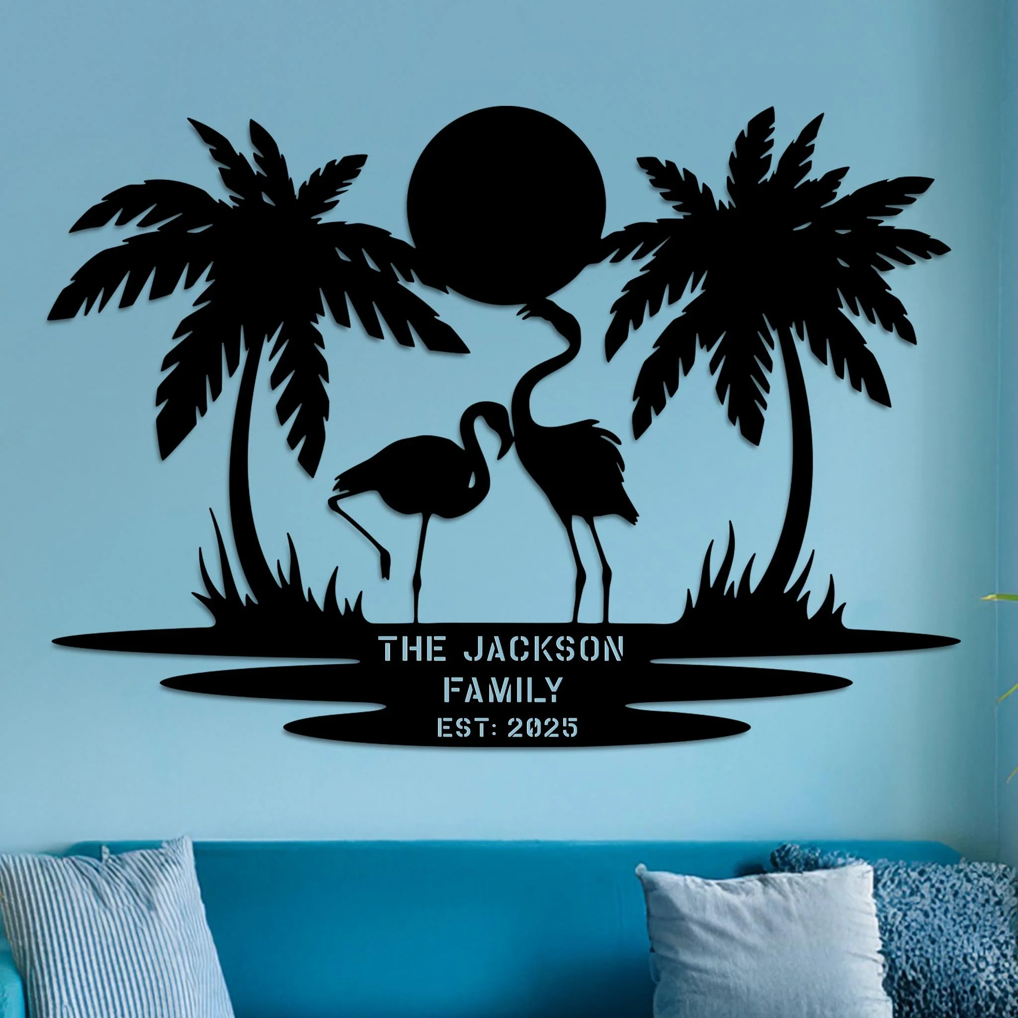 Island Landscape Sign w Name - Image 3