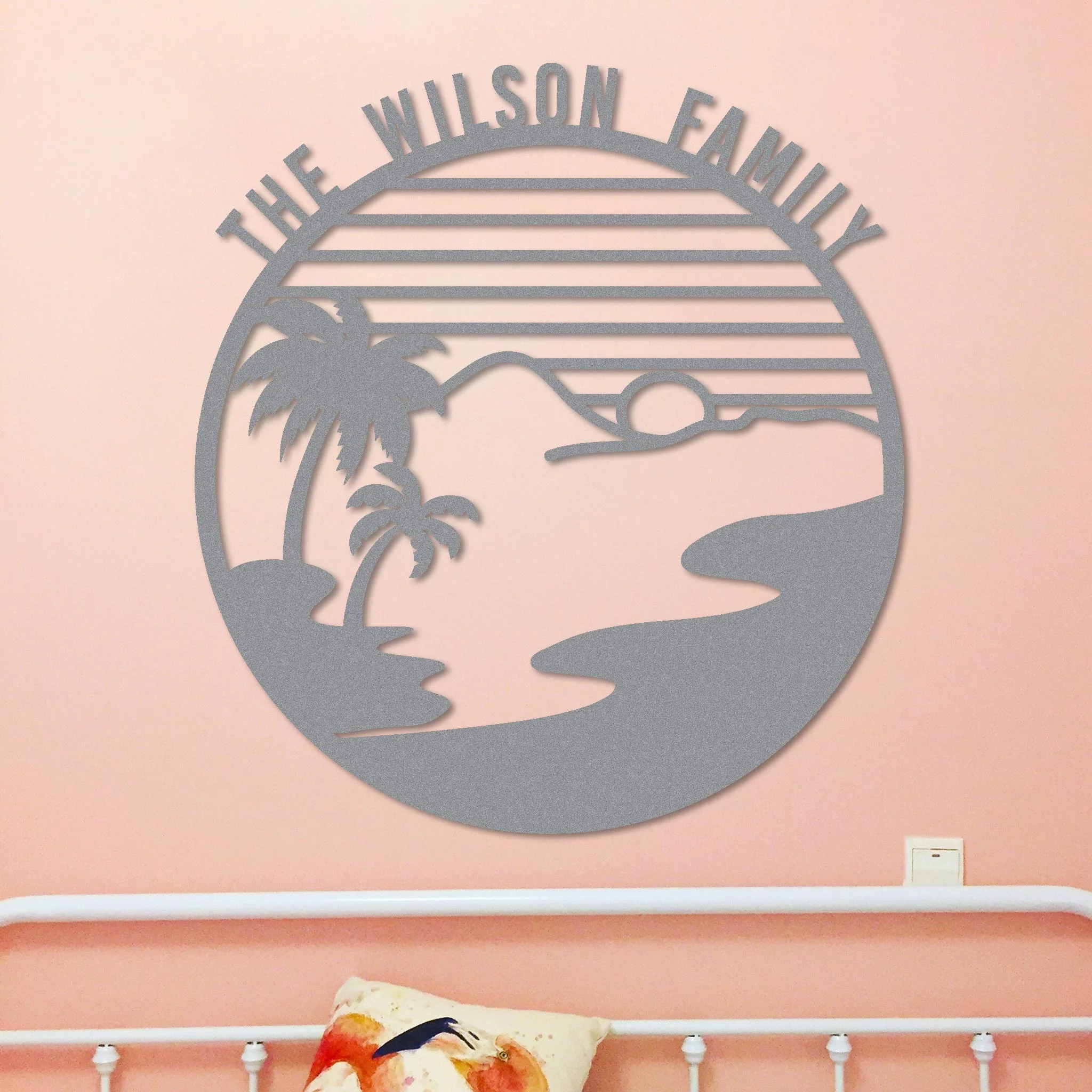 Island Sunset Circle Name Sign - Image 10