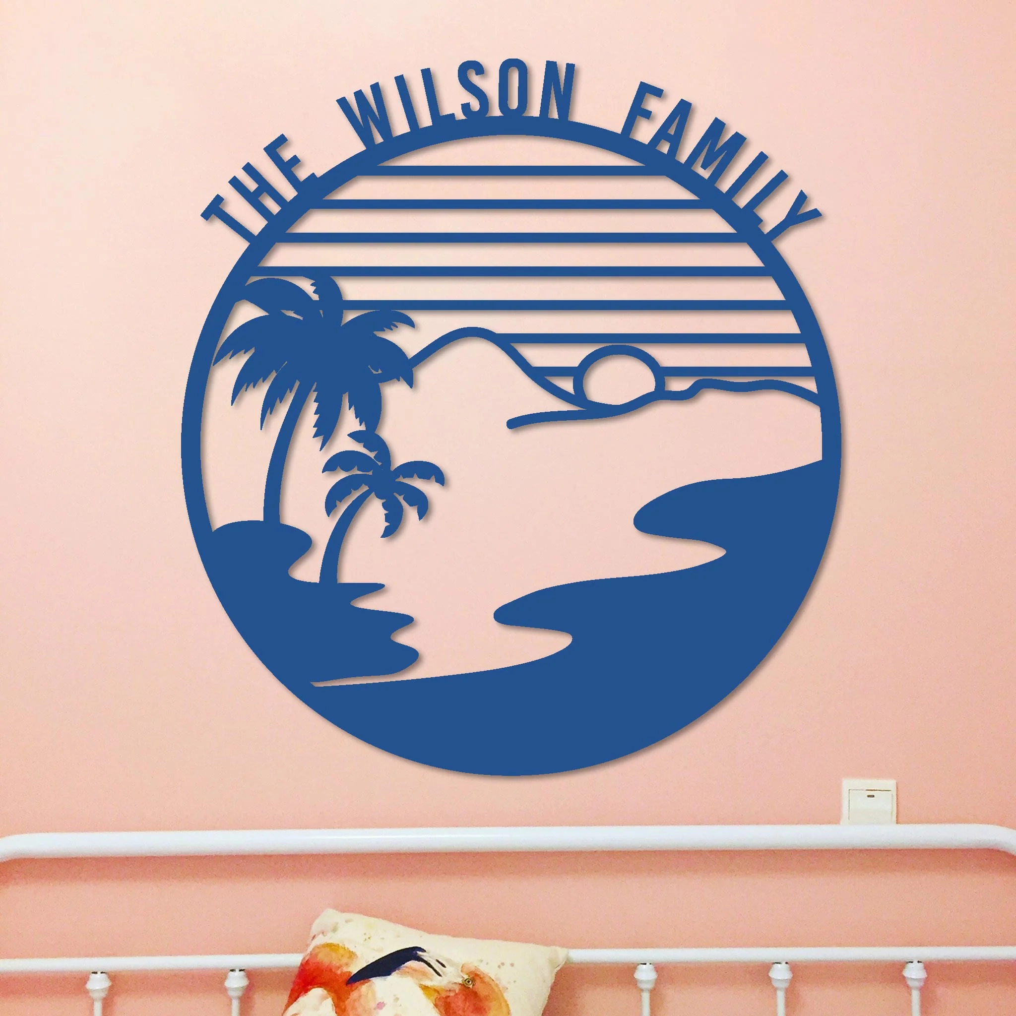 Island Sunset Circle Name Sign - Image 11