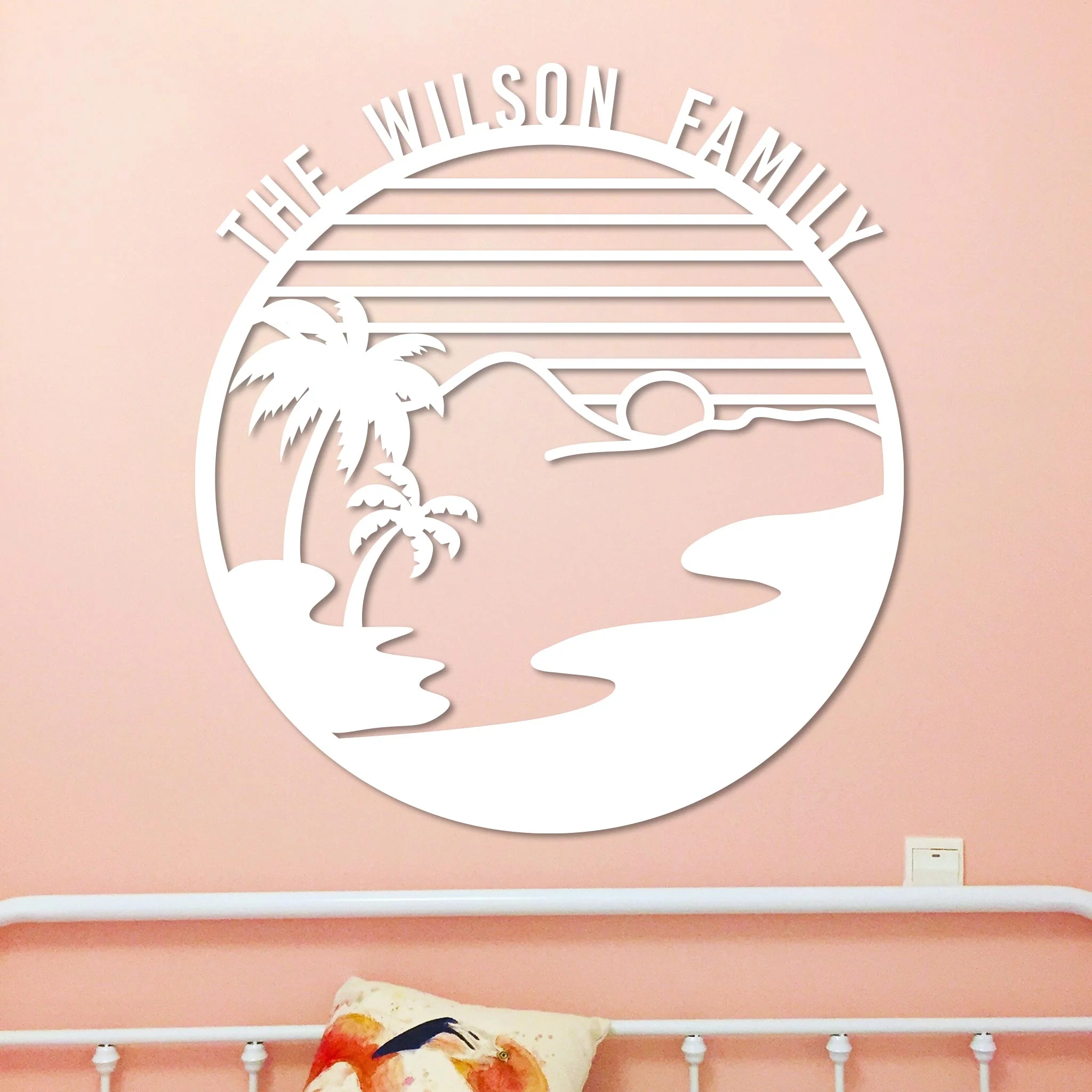 Island Sunset Circle Name Sign - Image 2