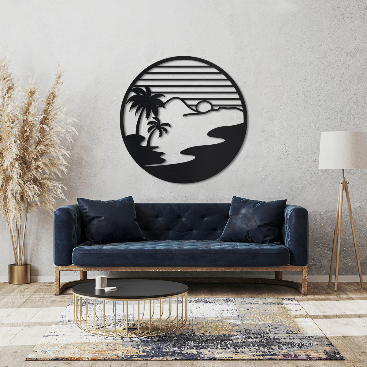 Island Sunset Circle Sign - Image 3