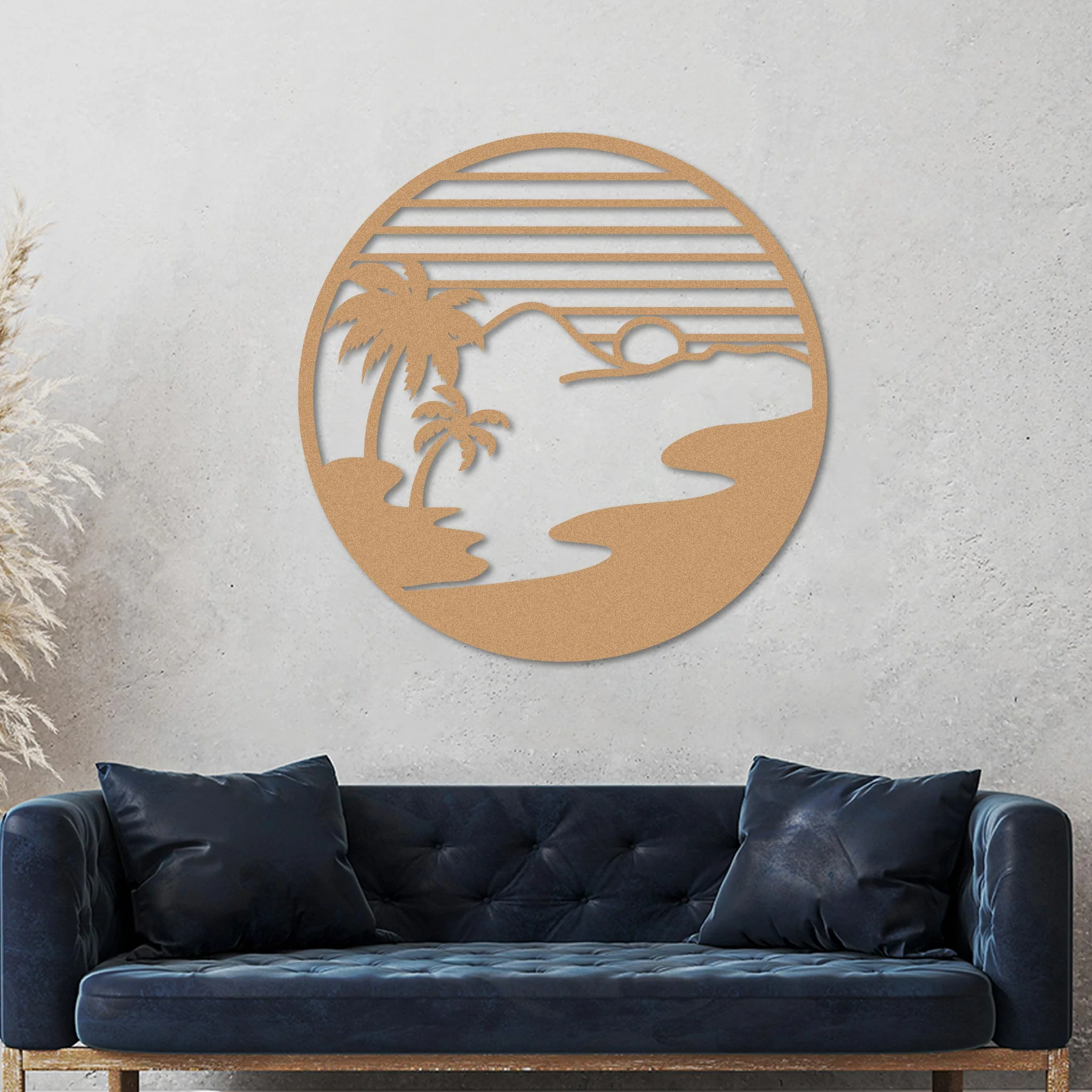 Island Sunset Circle Sign - Image 6