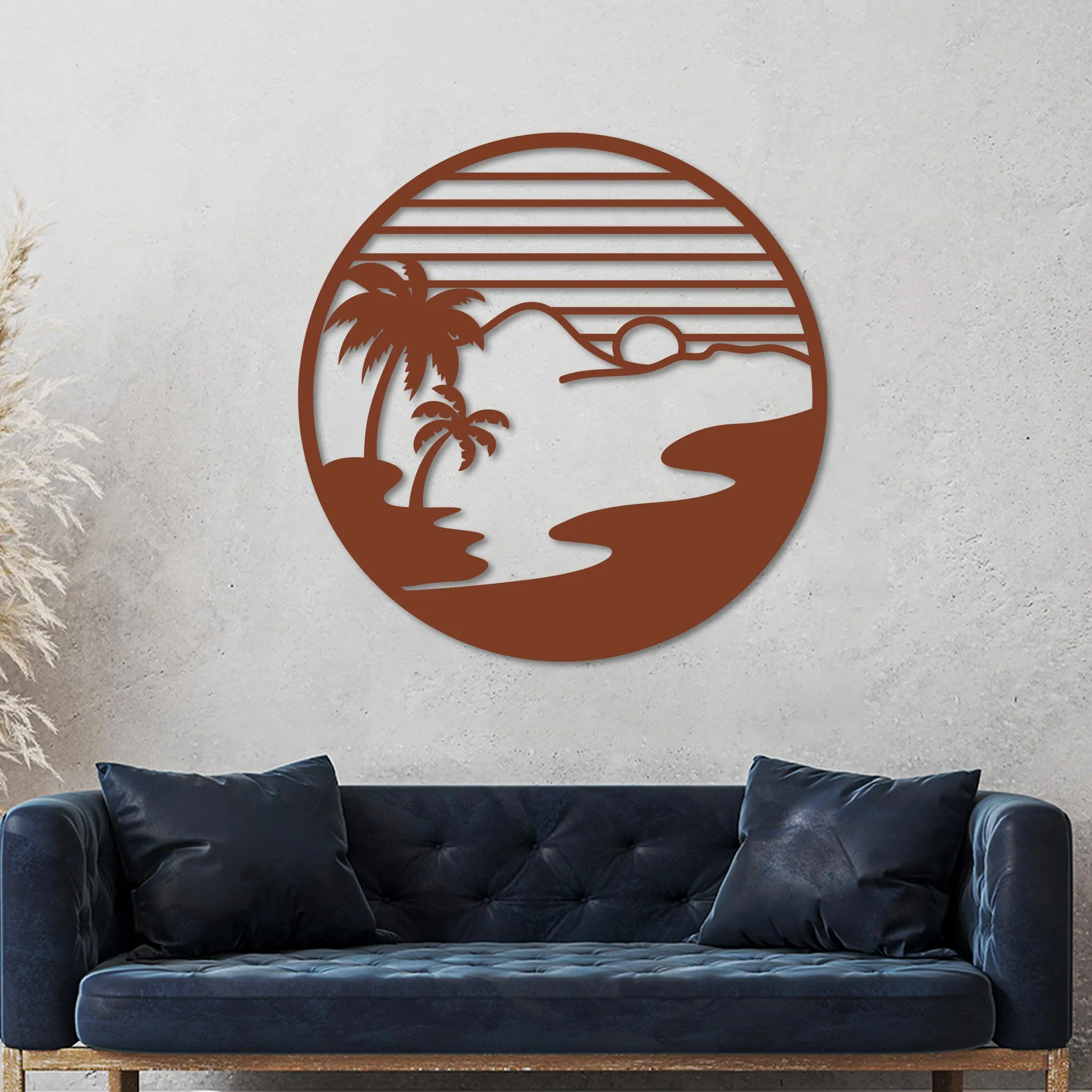 Island Sunset Circle Sign - Image 7