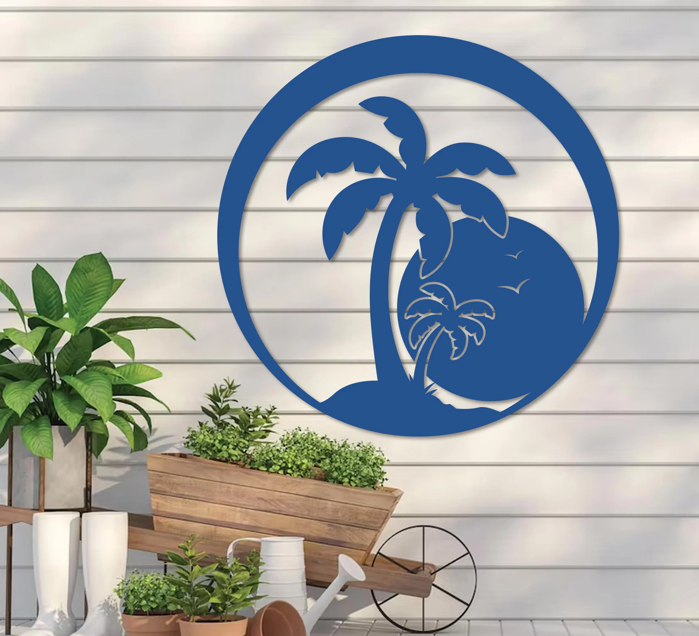 Island Sunset Palm Sign - Image 14