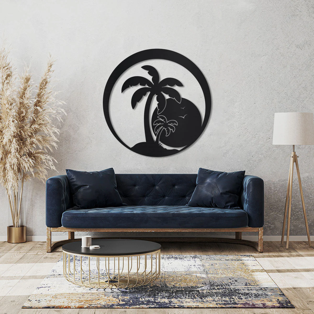 Island Sunset Palm Sign - Image 3