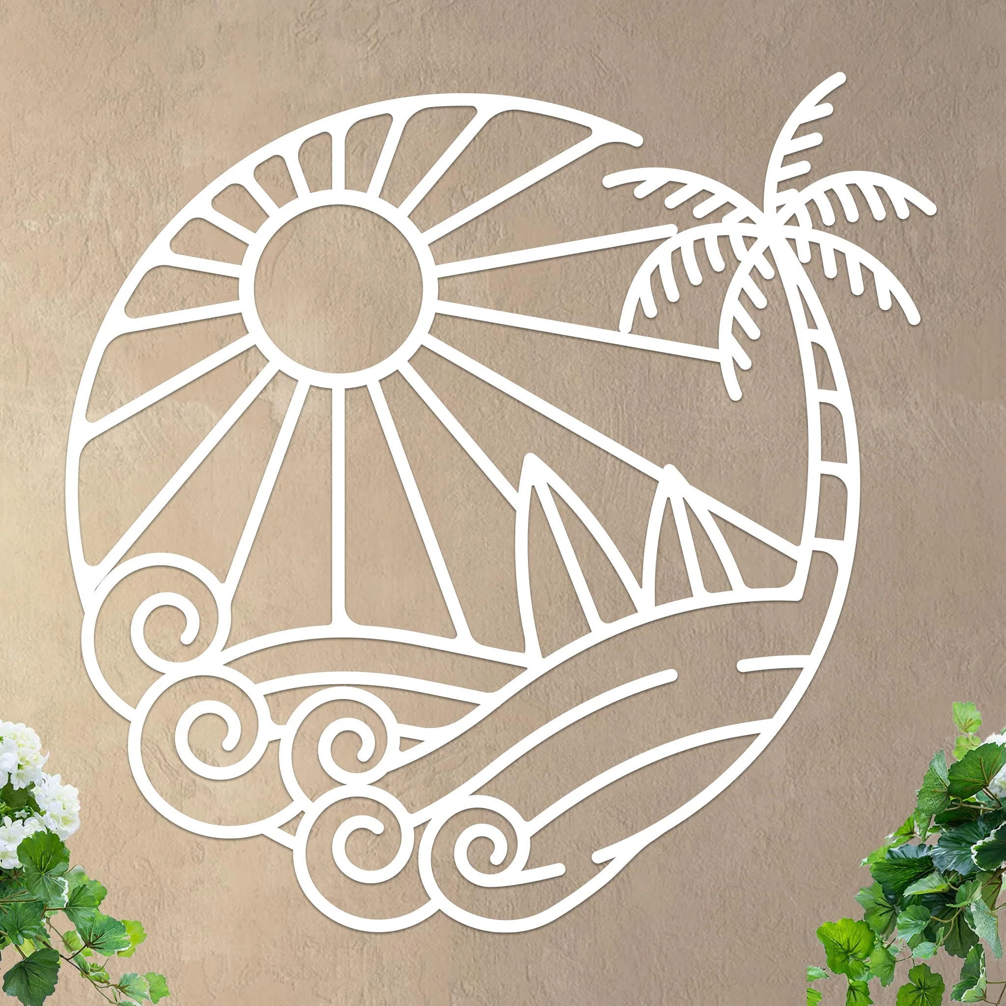 Island Sunset Surf Circle Sign - Image 2