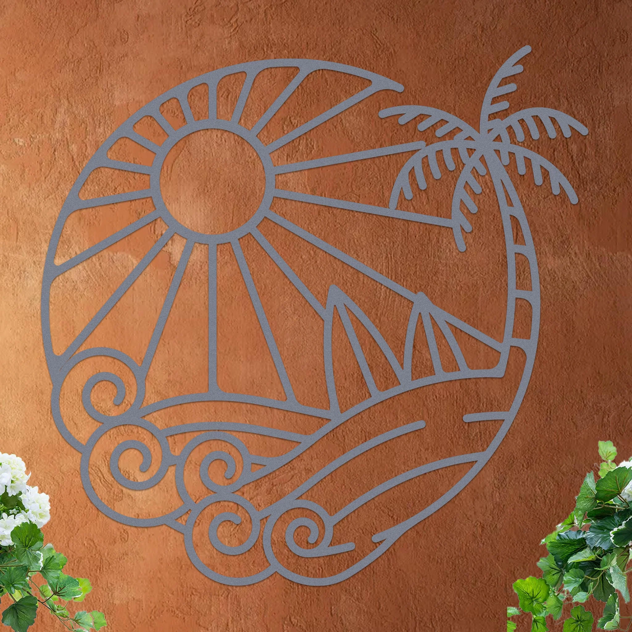 Island Sunset Surf Circle Sign - Image 5