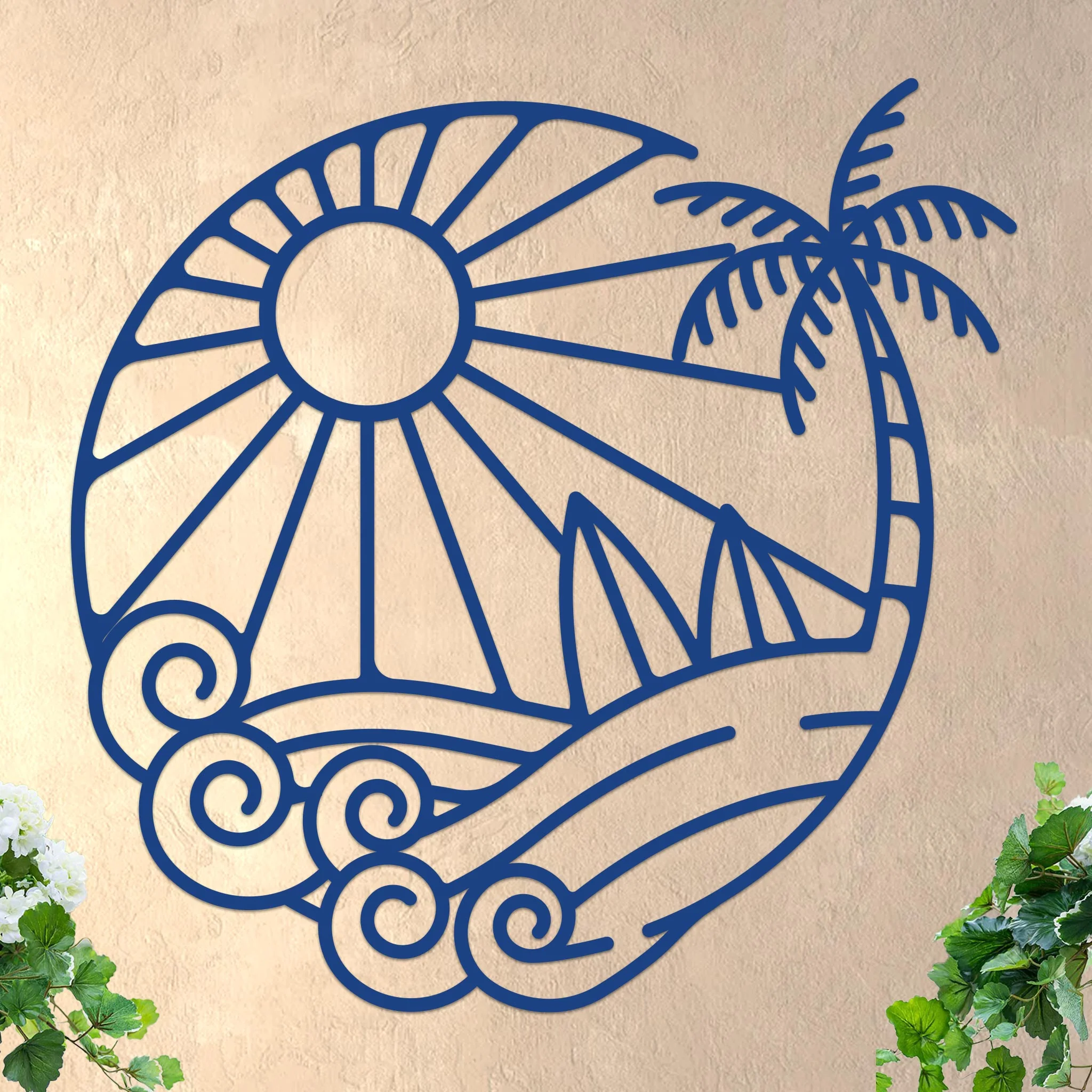 Island Sunset Surf Circle Sign - Image 6