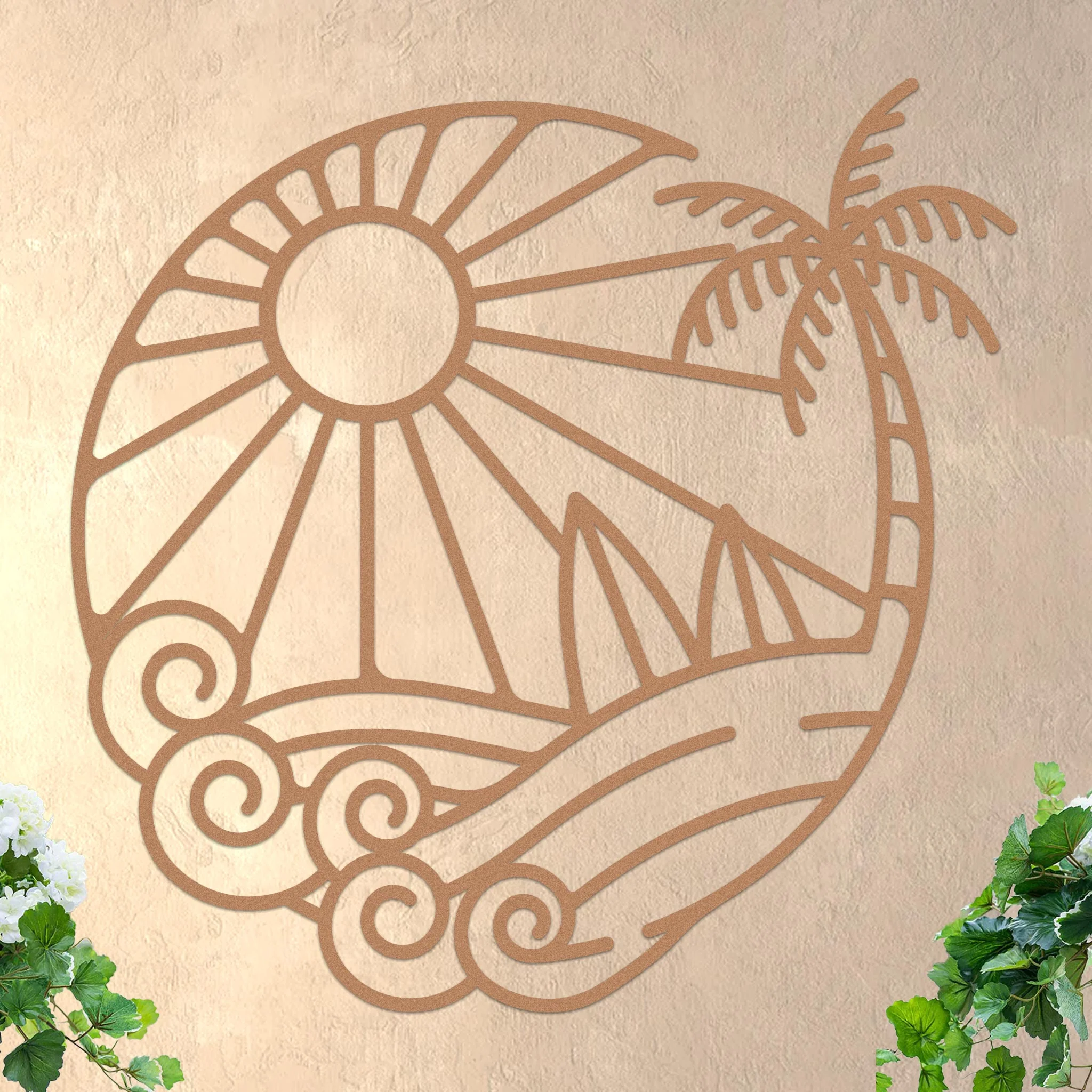 Island Sunset Surf Circle Sign - Image 8