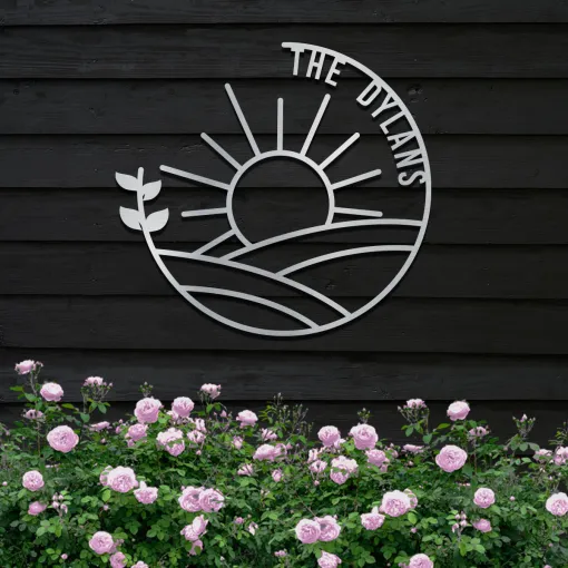 Island Sunset Vine Circle Name Sign - Image 5