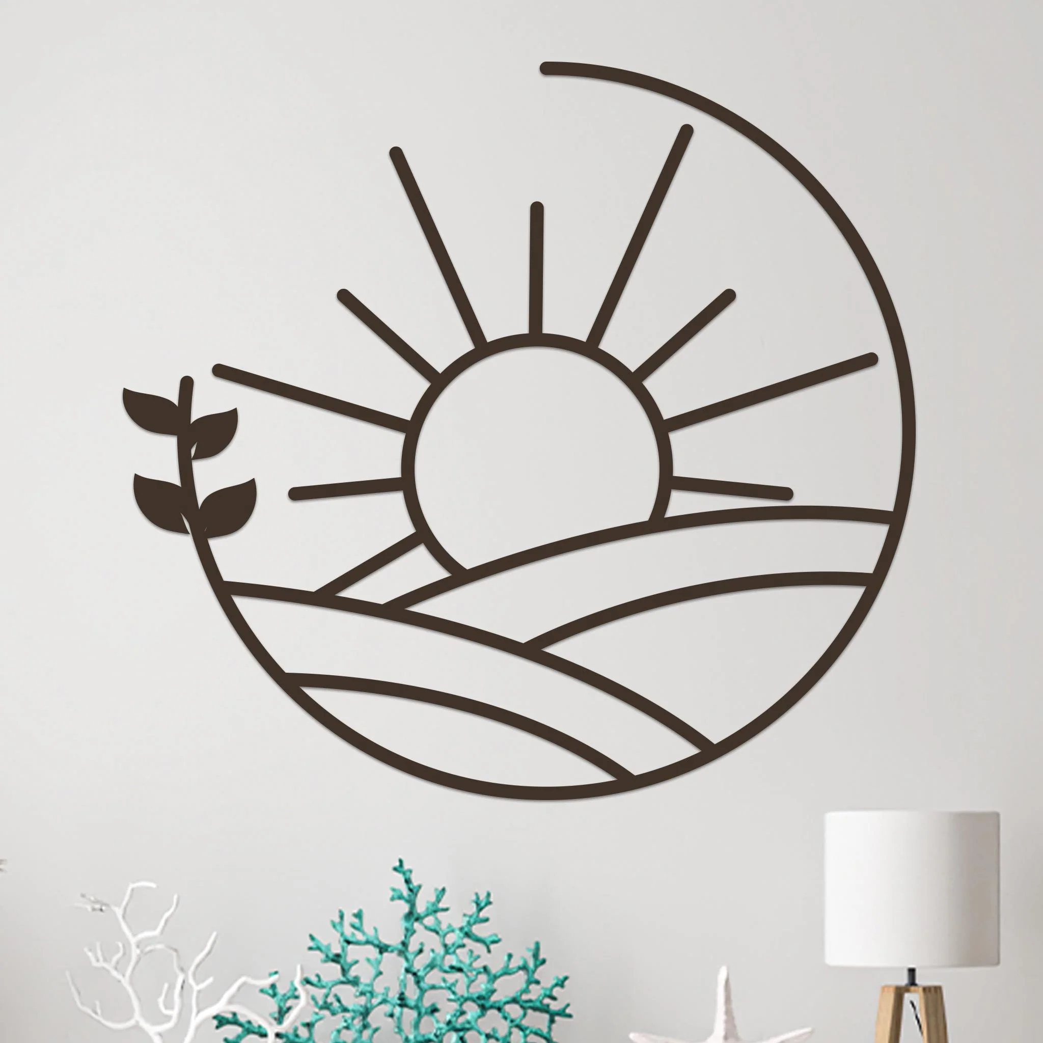 Island Sunset Vine Circle Sign - Image 10
