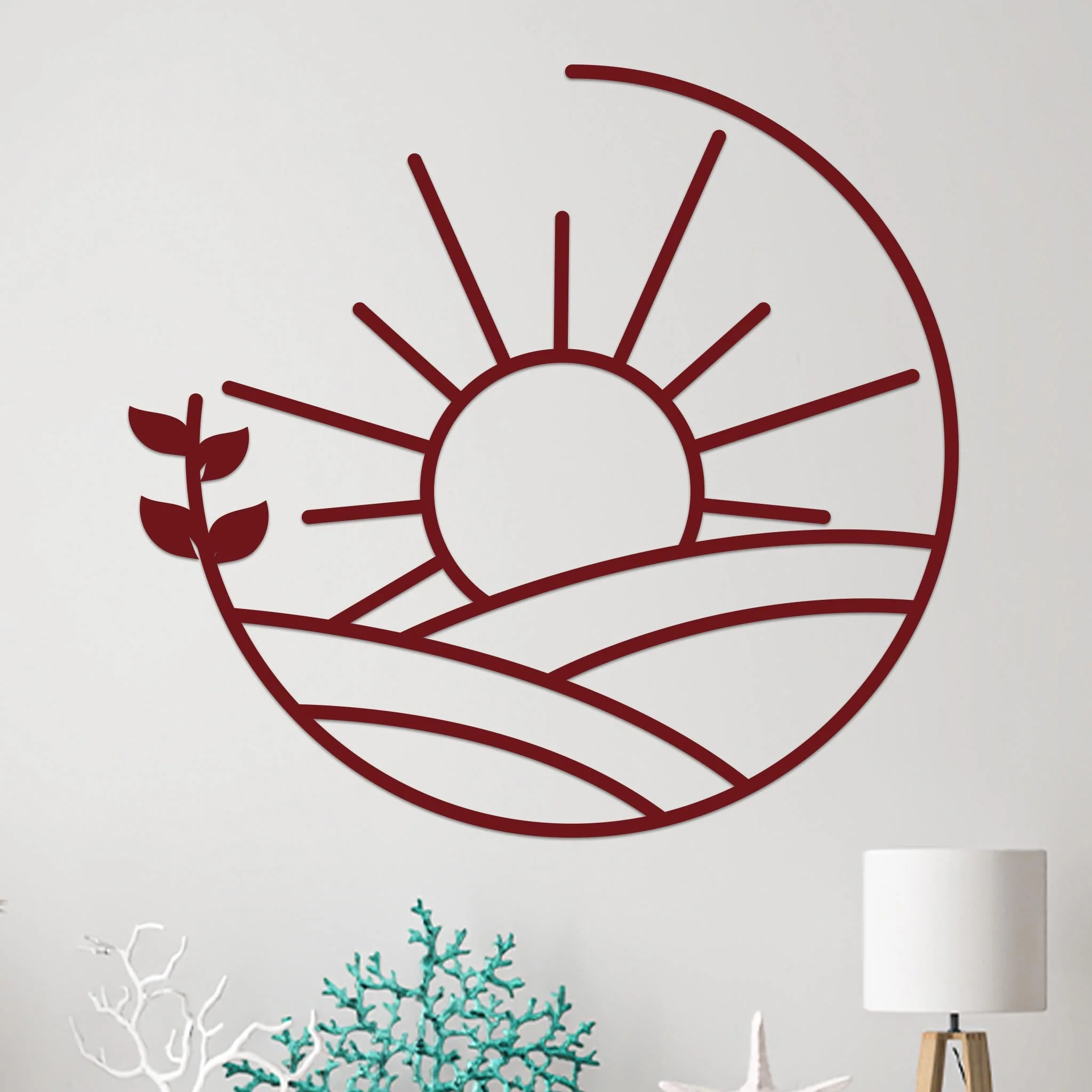 Island Sunset Vine Circle Sign - Image 11