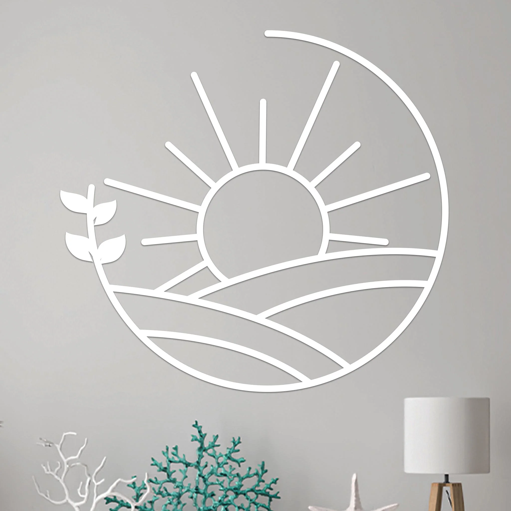 Island Sunset Vine Circle Sign - Image 2