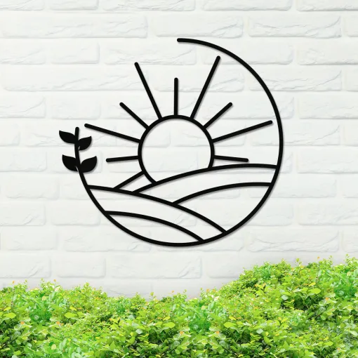 Island Sunset Vine Circle Sign - Image 4