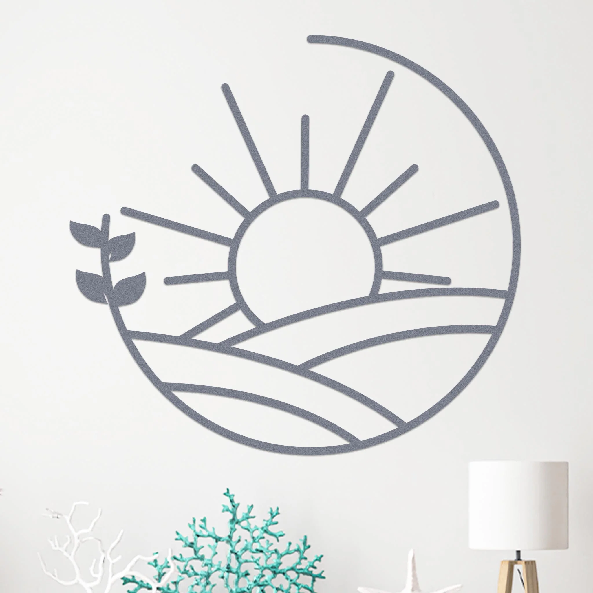 Island Sunset Vine Circle Sign - Image 6
