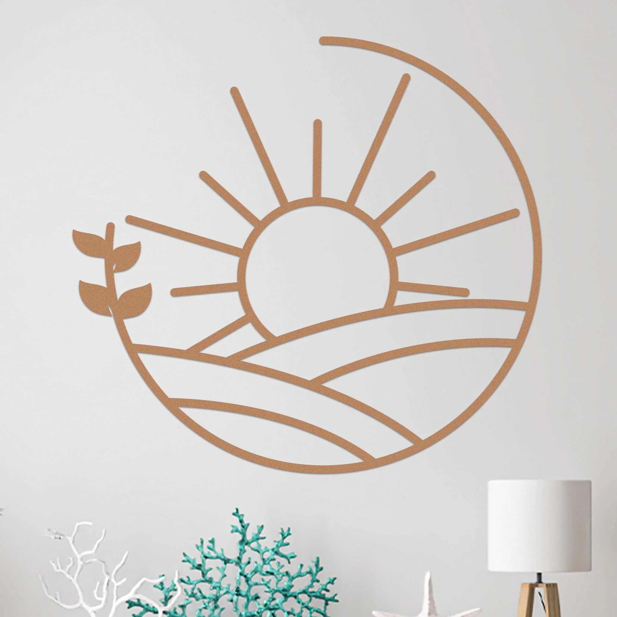 Island Sunset Vine Circle Sign - Image 8