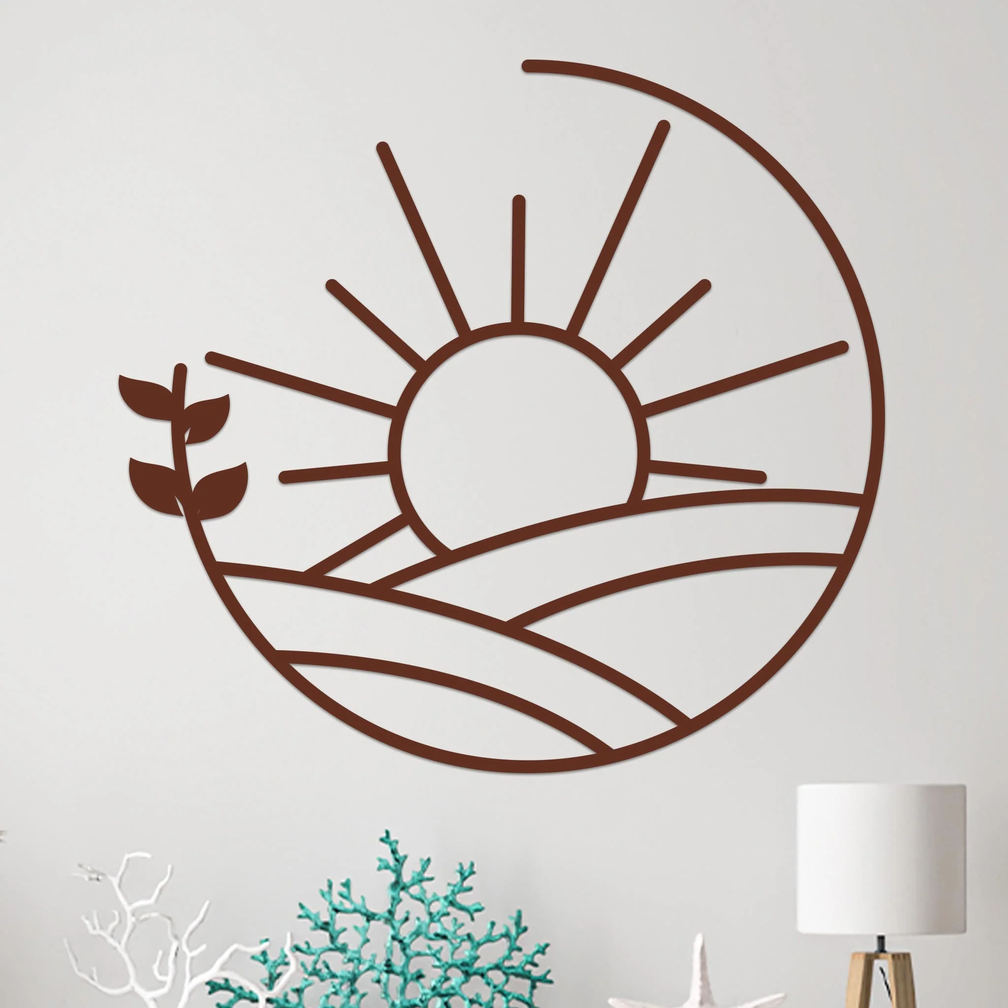 Island Sunset Vine Circle Sign - Image 9