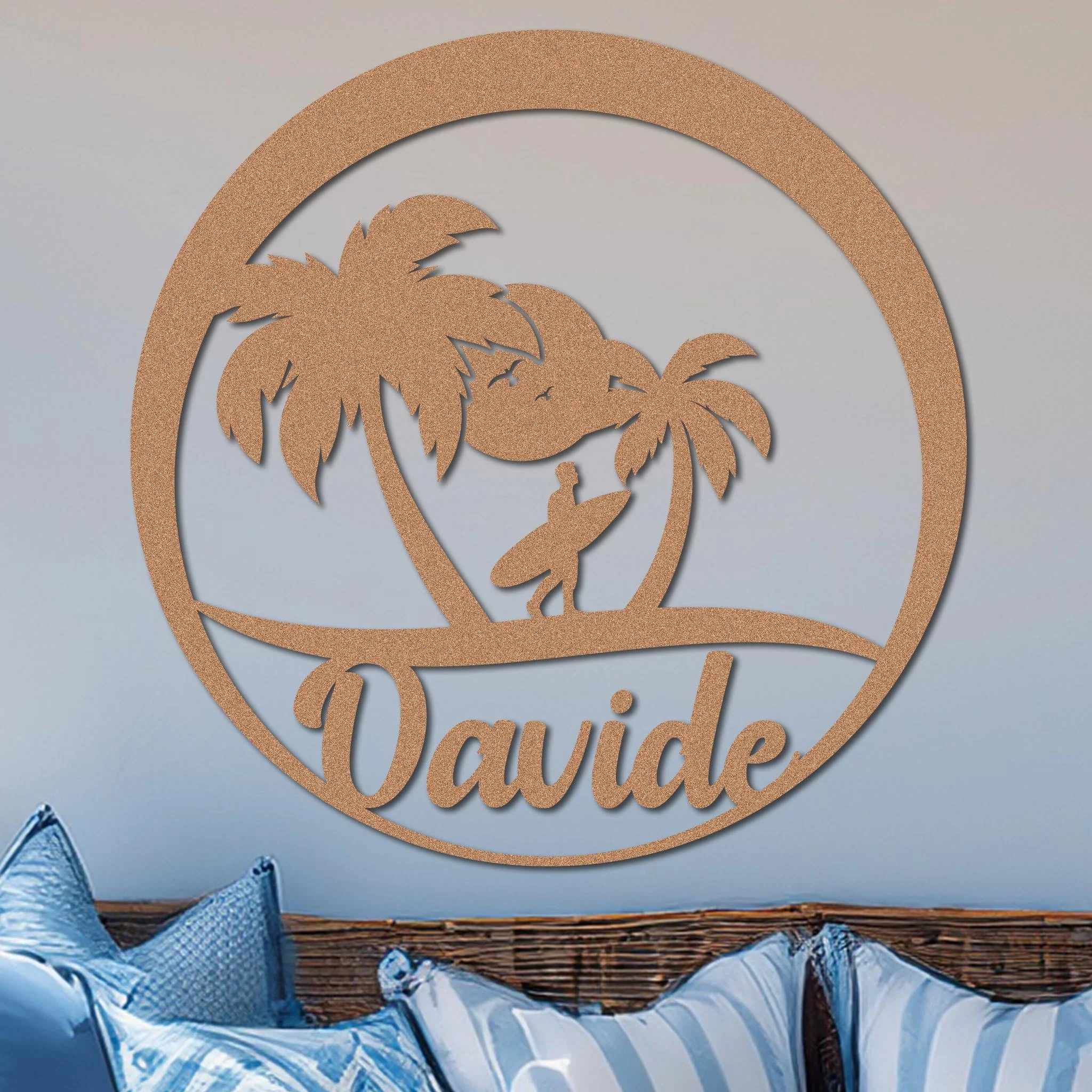 Island Surfer Circle Name Sign - Image 7